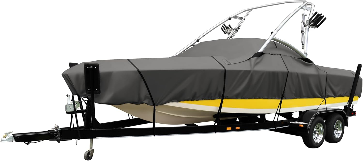 Classic Accessories StormPro Heavy-Duty Ski & Wakeboard Tower Boat Cover, Fits boats 17 - 19 ft long, beam width to 102 in wide