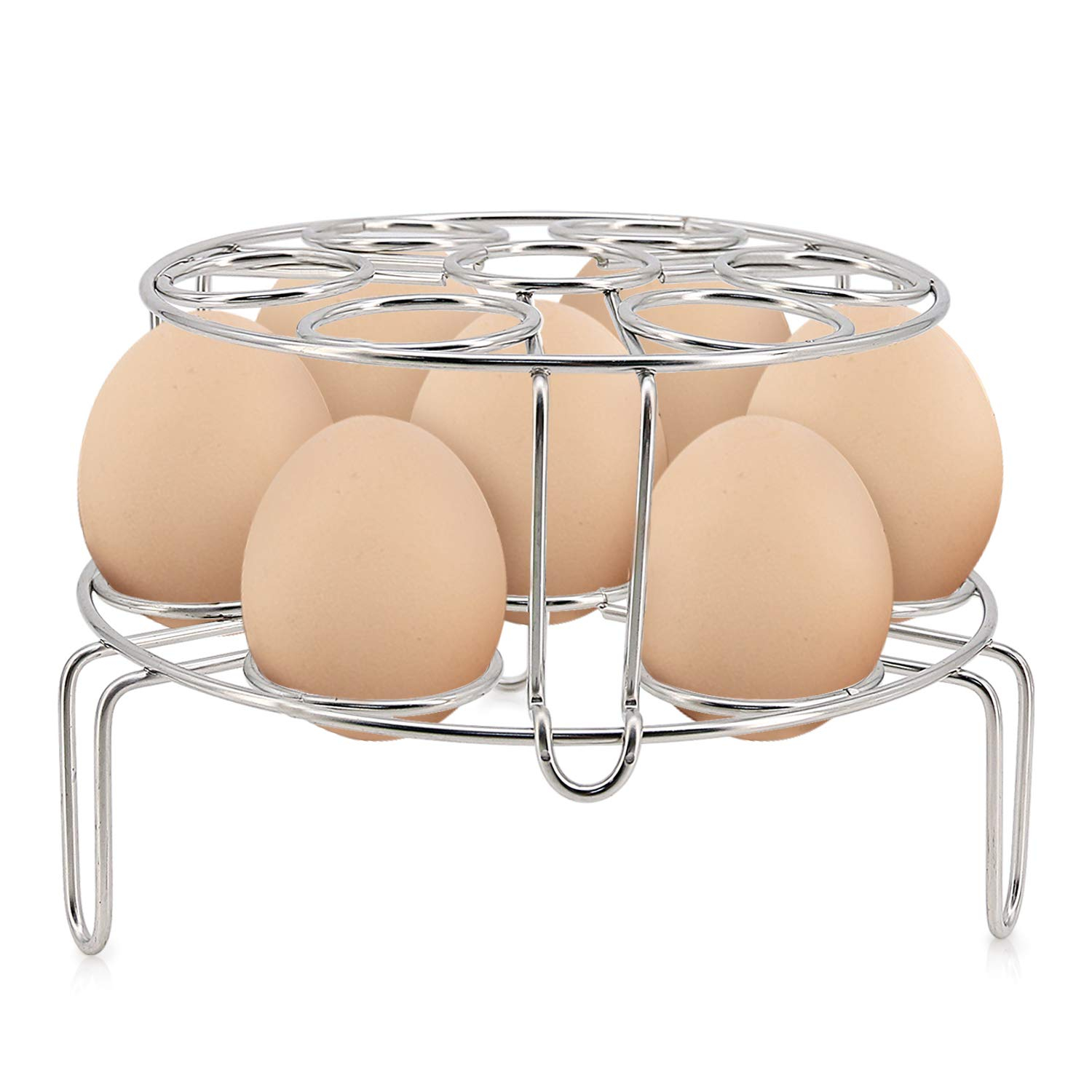Egg Steamer Rack Trivet for Instant Pot Accessories 5 Qt, 6 Qt, 8 Qt Pressure Cooker 2 Pack Stackable 304 Stainless Steel Multipurpose Cooling Rack,Cooking