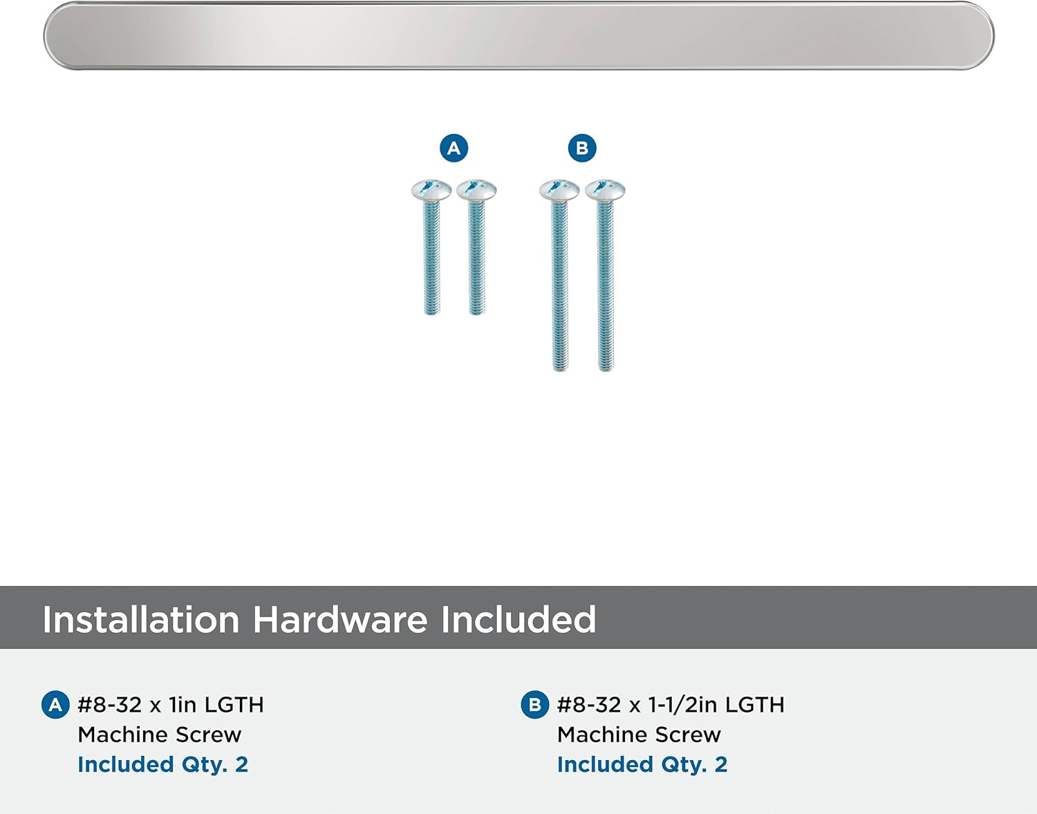 Amerock Rift 6-5/16 inch (160mm) Center-to-Center Polished Chrome Cabinet Pull, BP3690626