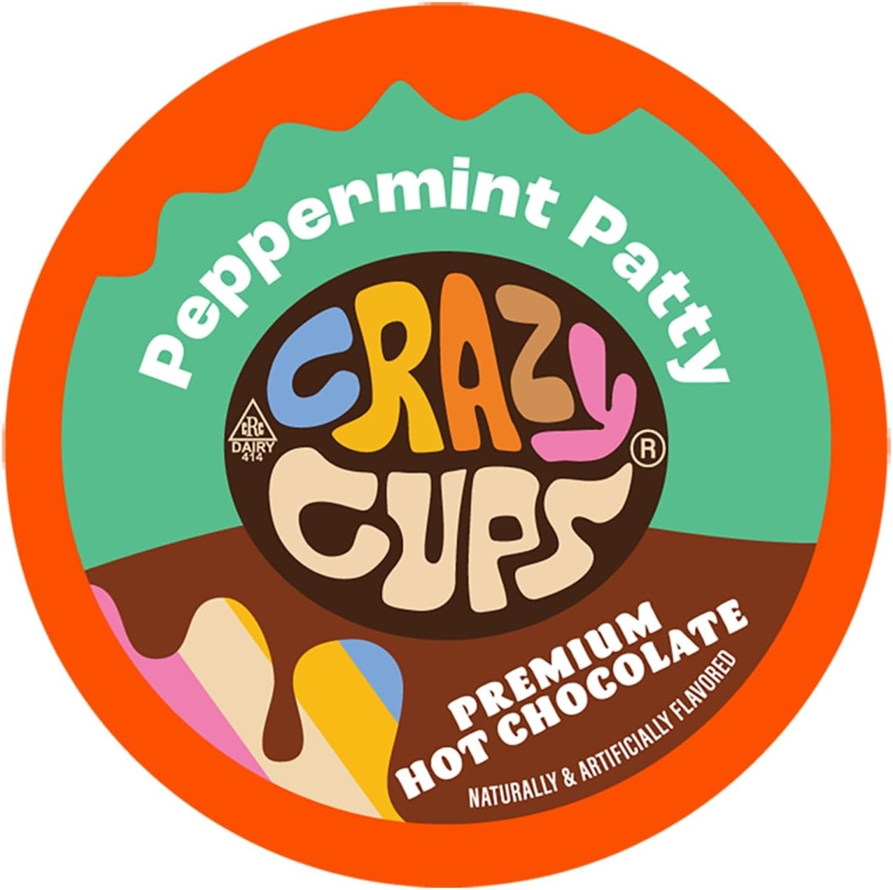 Crazy Cups Peppermint Patty Hot Chocolate Pods, 22 Count for Keurig K Cups Brewers