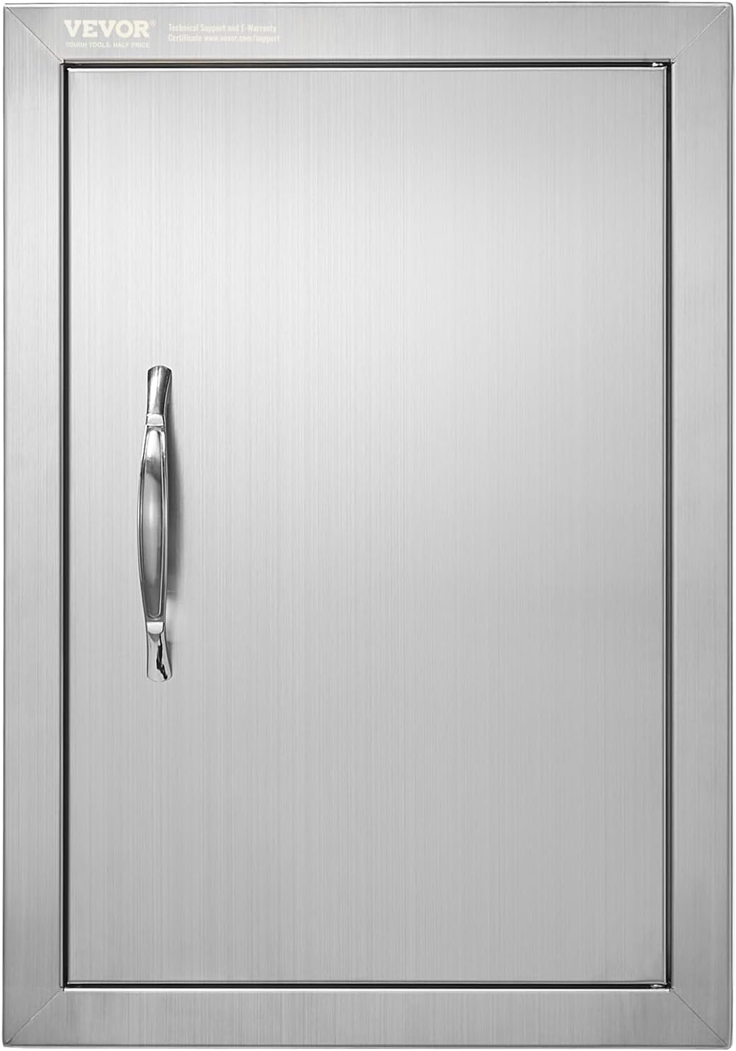 24 in. W x 17 in. H Single Outdoor Kitchen Door BBQ Access Door Stainless Steel Flush Mount Door Wall Vertical Door