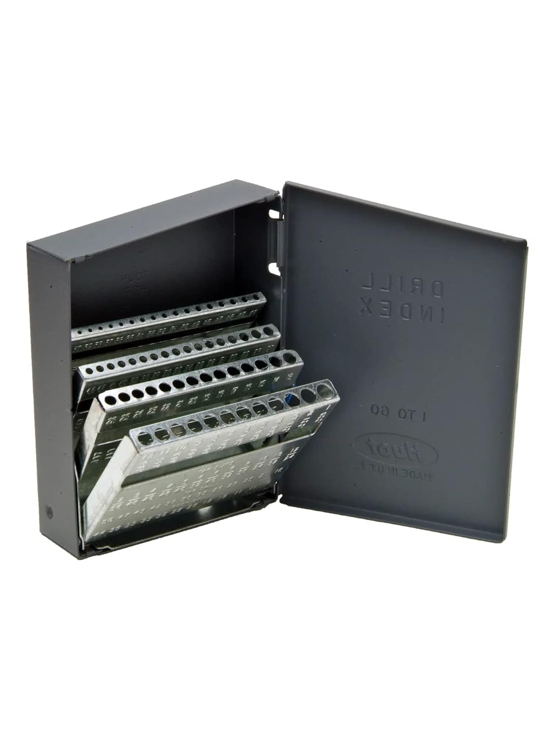 Drill America Drill Bit Index/Case, 1 - #60 (60 Sizes), 10600, HUT60