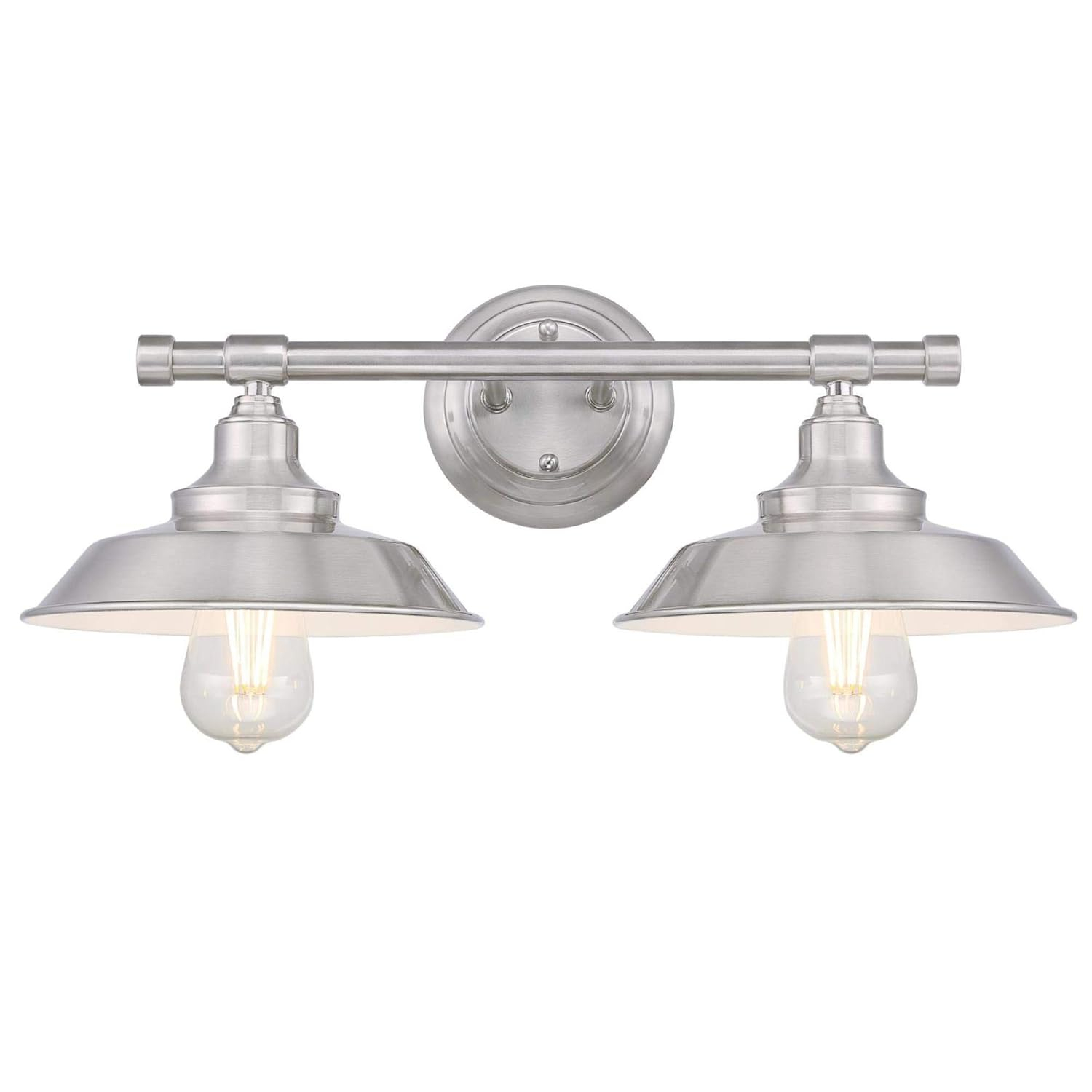 Westinghouse Lighting  Iron Hill Two-Light Indoor Wall Fixture 2-Light - Brushed Nickel