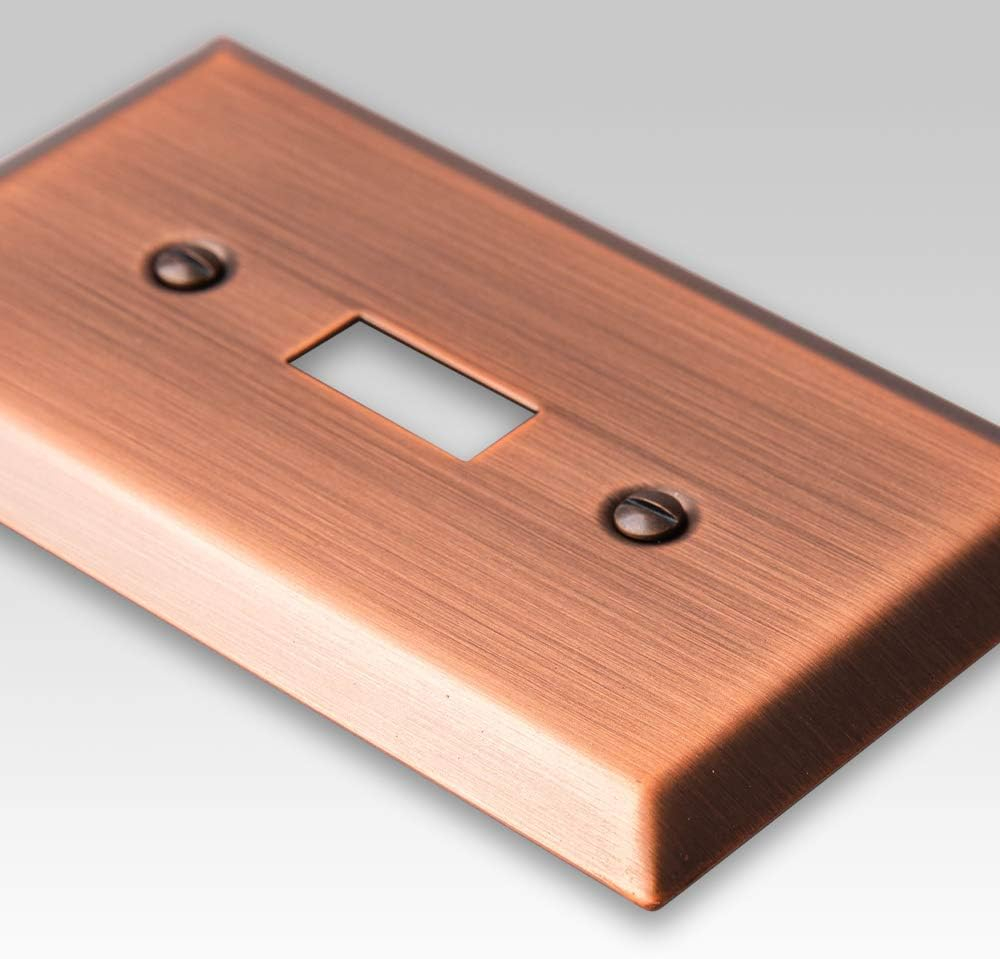 Amerelle 163R4AC Century Wallplate, 4 Rocker, Steel, Antique Copper, 1-Pack
