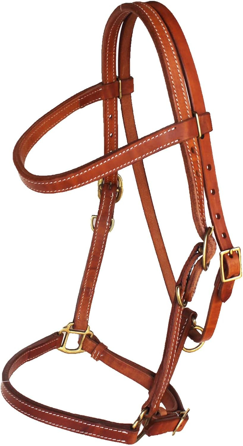 Horse Harness Leather Heavy-Duty Working Tack Bridle 975H375