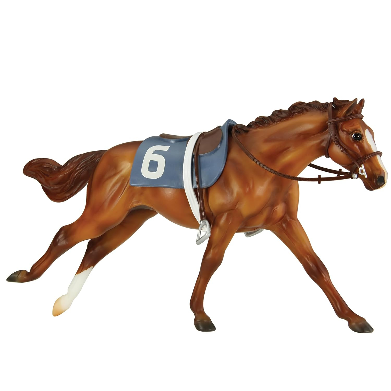 Cheryl White Jockey and Chestnut Horse Figurine with Book Set