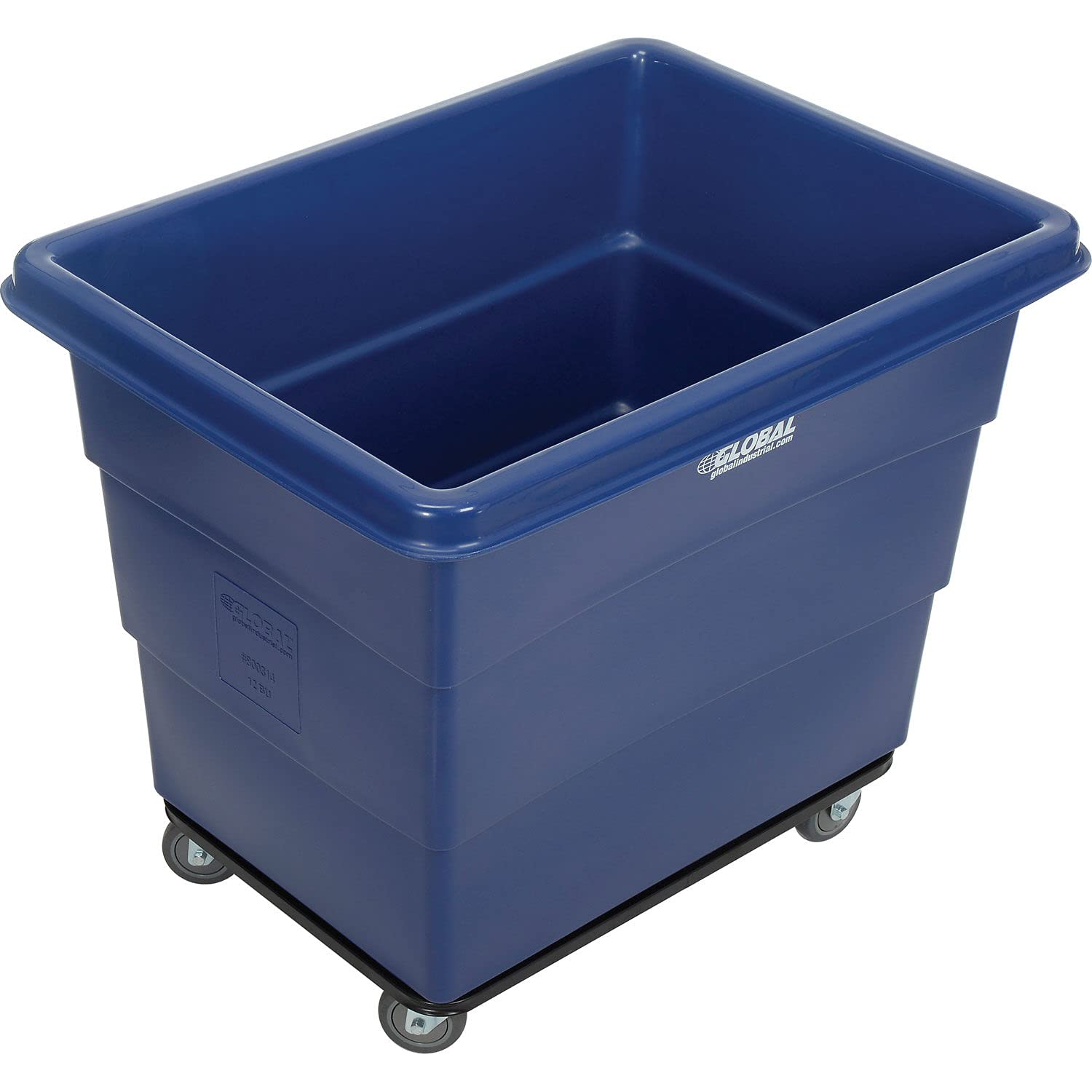 Camión de Caja de Plástico de 12 Bushel HDPE con Base de Acero, Azul, 38-2/5" de Largo x 28-9/10" de Ancho x 33" de Alto