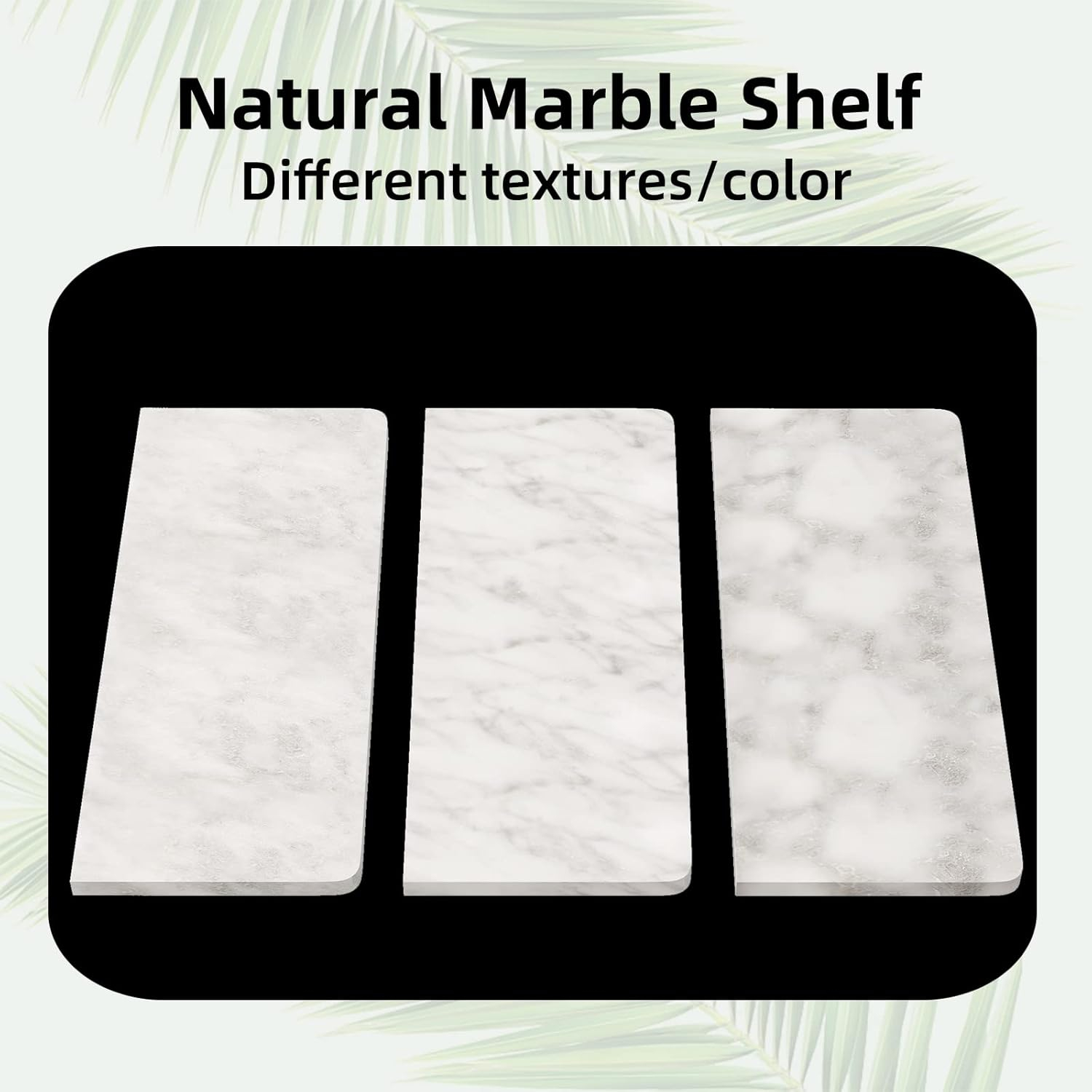 Black Matte Double Toilet Paper Holder with Marble Shelf