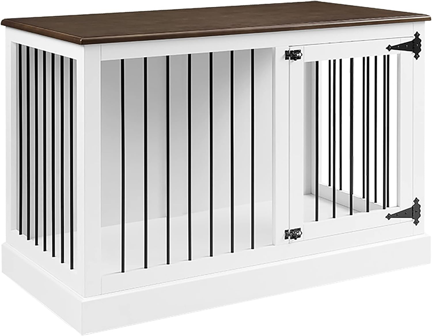 Winslow Small Credenza Dog Crate White/Dark Brown