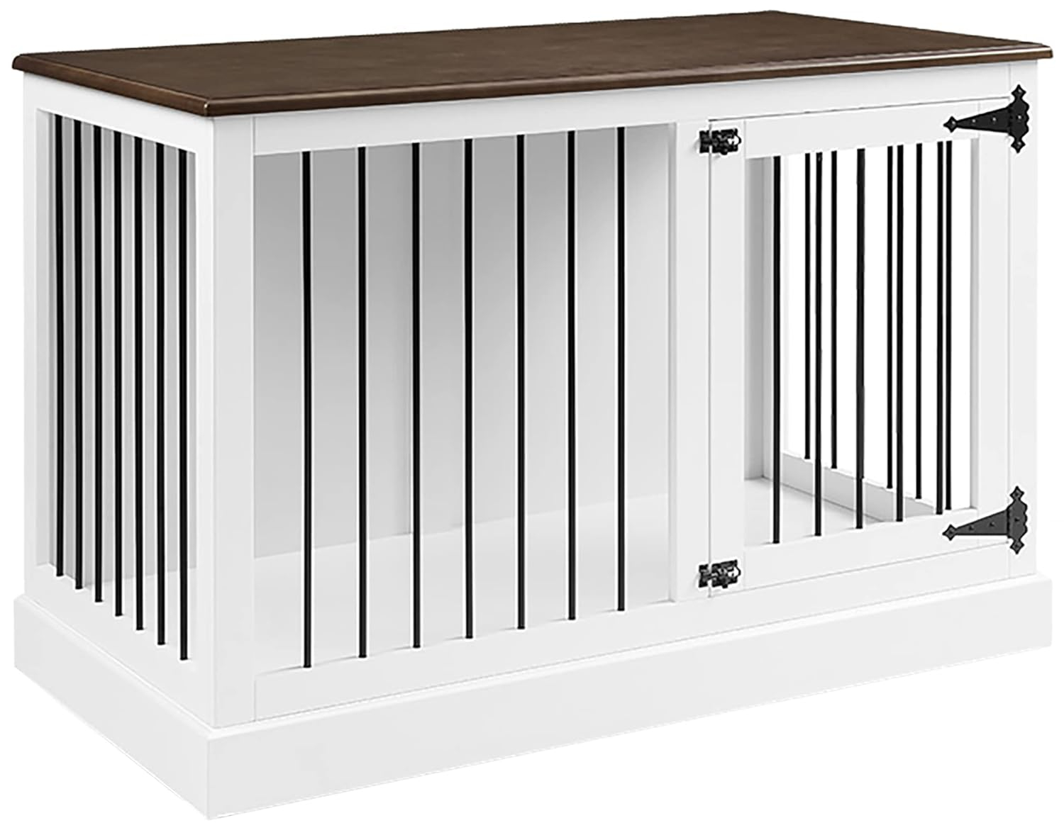 Winslow Small Credenza Dog Crate White/Dark Brown