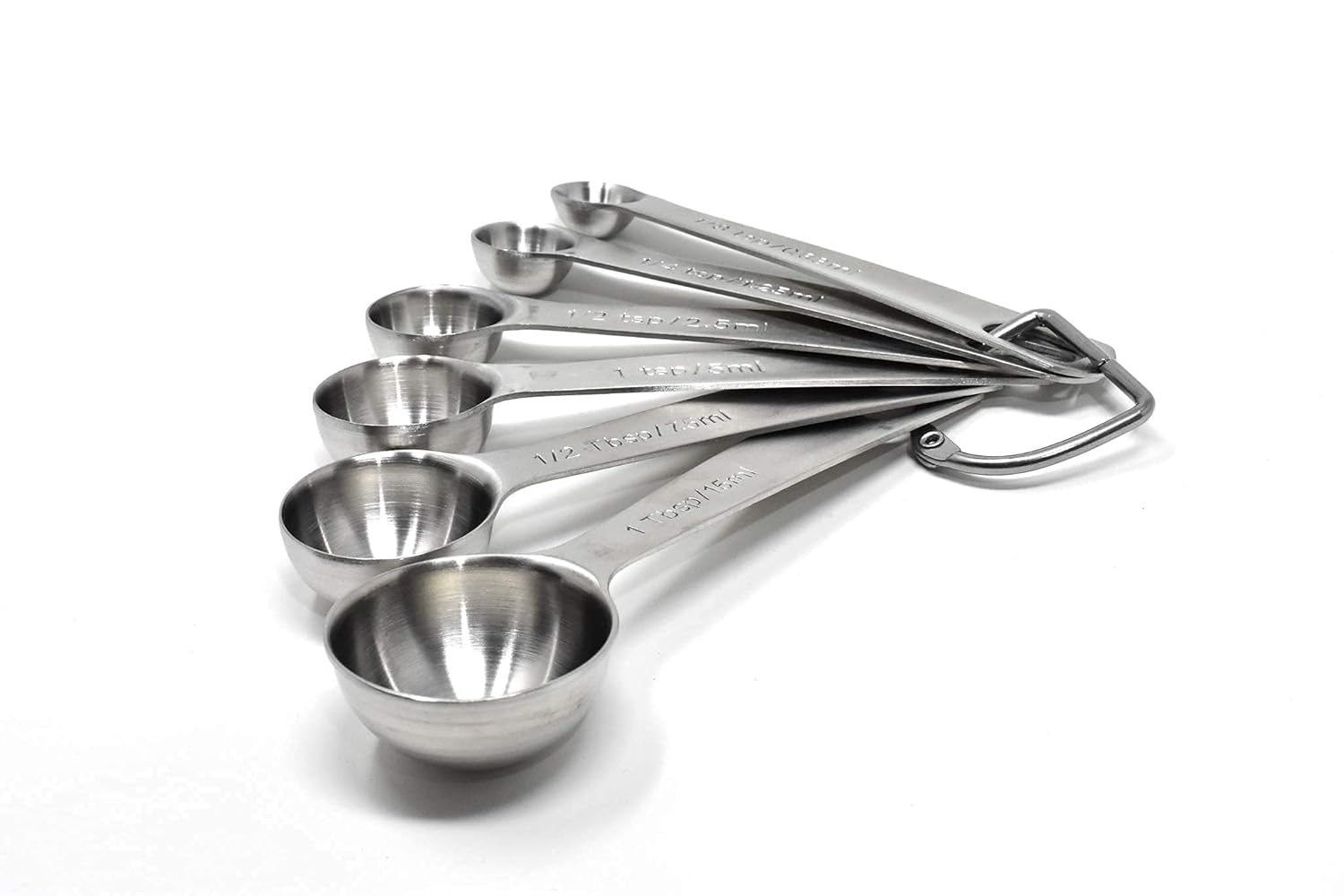 Slofoodgroup - Stainless Steel Measuring Spoon Set - 6 Piece Measuring Spoon Set - 304 Stainless Steel Measuring Spoon Set for Cooking, Baking and Kitchens