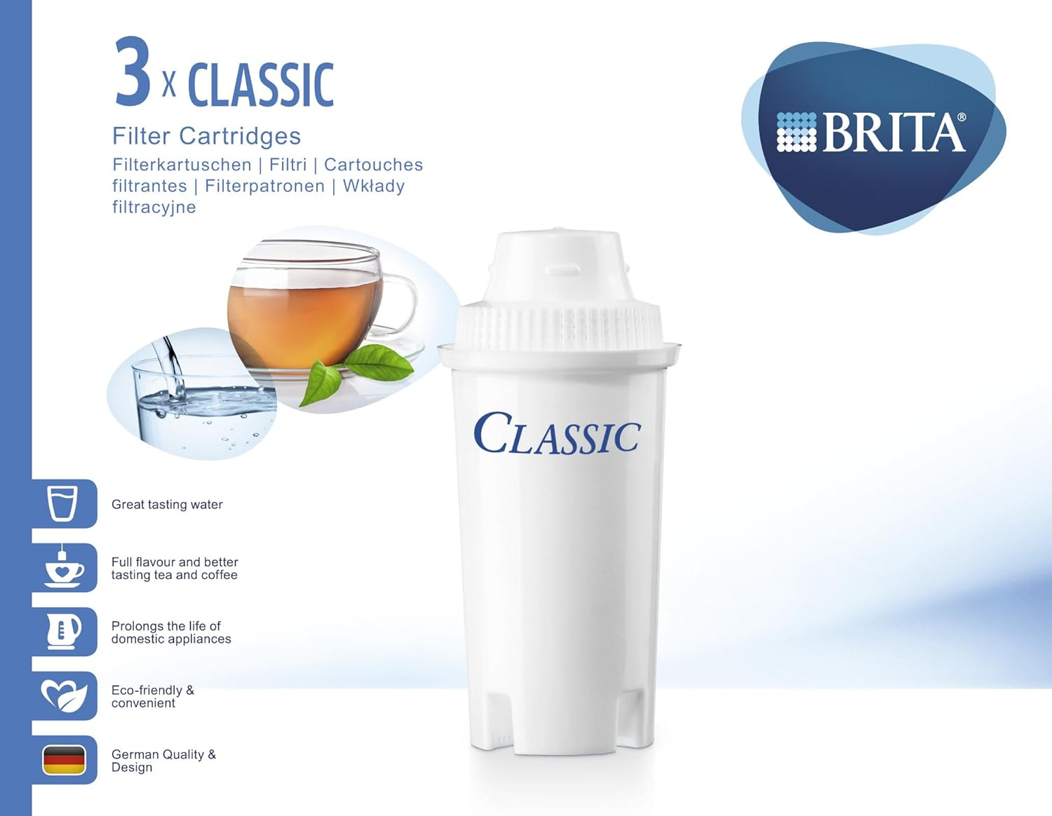BRITA Classic Water Filter Cartridges - 3 Pack