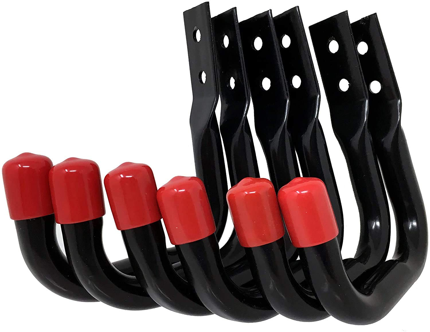 Tetra-Teknica UH03-6P Heavy Duty Garage Storage Utility Hooks, Color Black, 6 per Pack