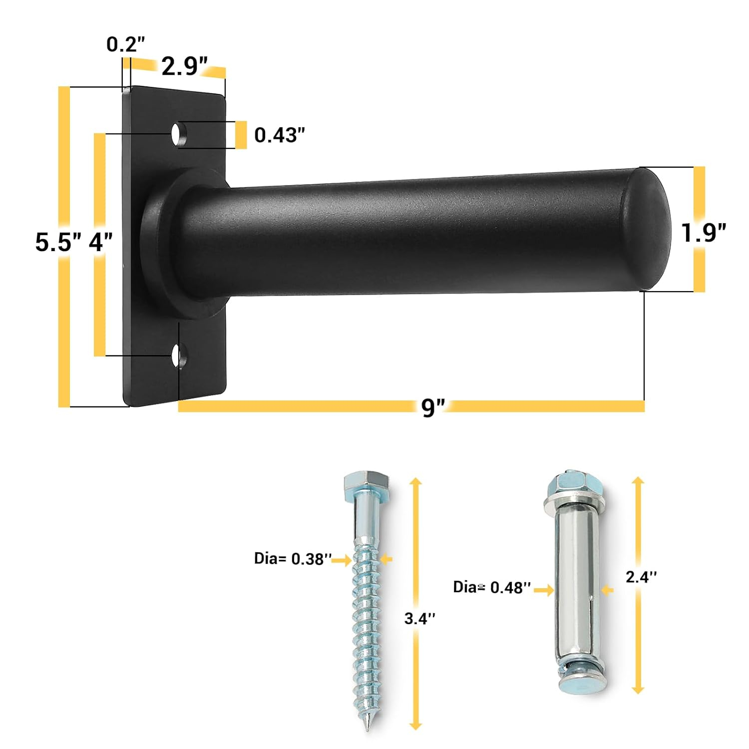 A2ZCARE Wall Mount Weight Plate Holder – Fits 2” Olympic Weight Plates