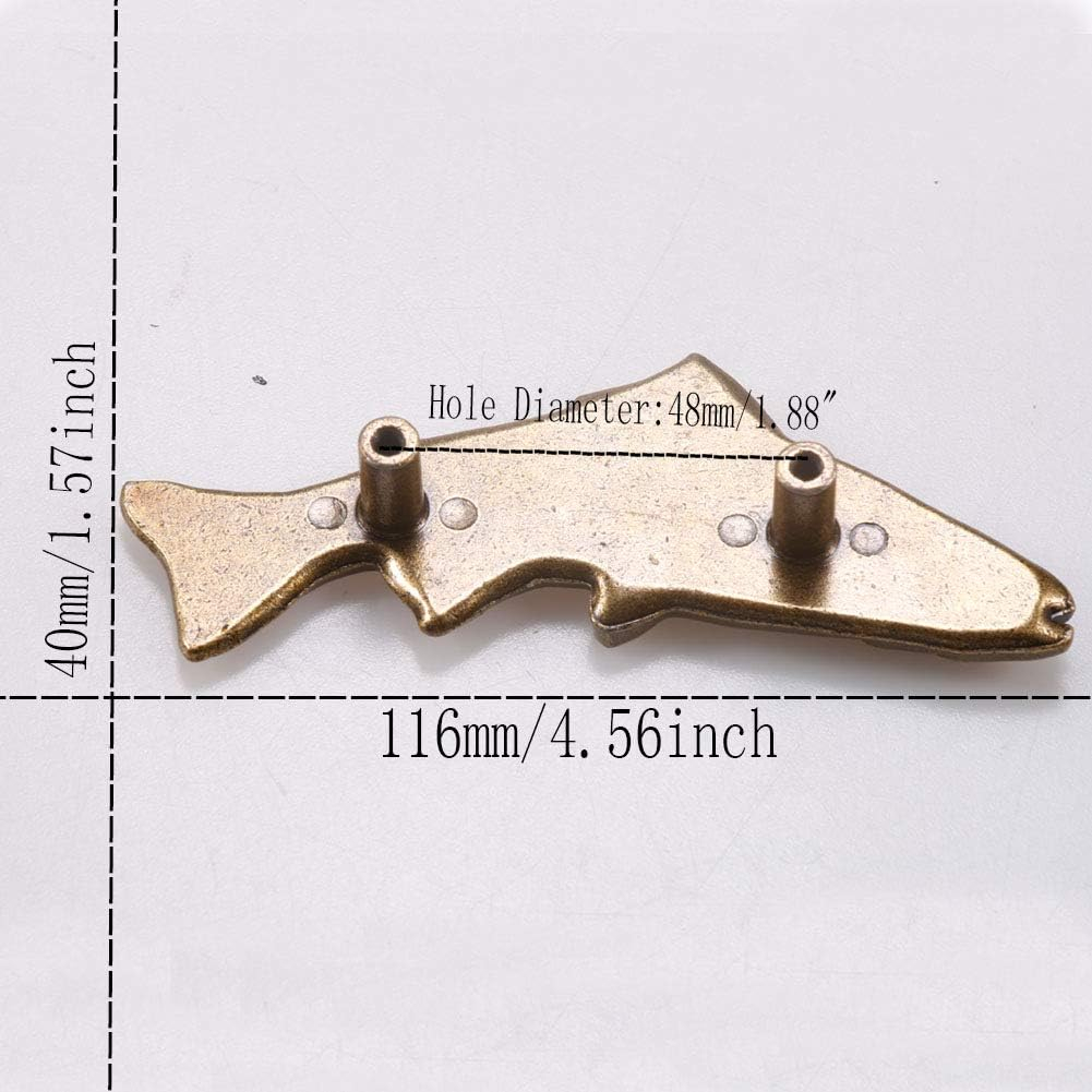 SCRTB 4Pcs Fish knobs for Door Cabinet Closet Drawer Cupboard Dresser Wardrobe Furniture Kitchen Handle for Home Office Kitchen Pull