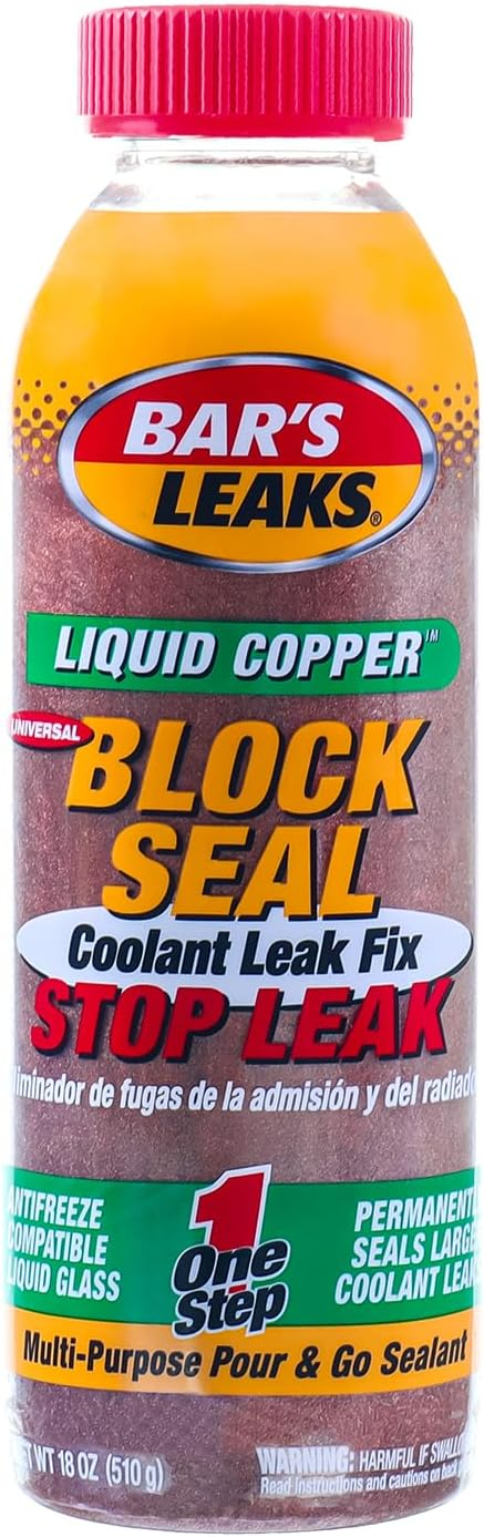 Bar's Leaks Block Seal Liquid Copper Coolant Leak Fix, 18 oz