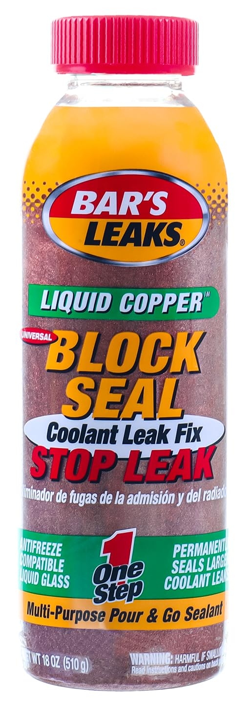 Bar's Leaks Block Seal Liquid Copper Coolant Leak Fix, 18 oz