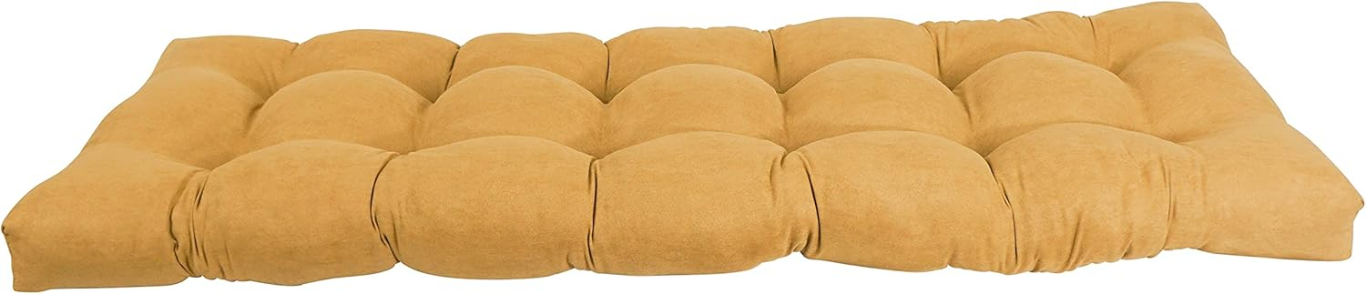 Blazing Needles 60-inch by 19-inch Tufted Solid Microsuede Bench Cushion