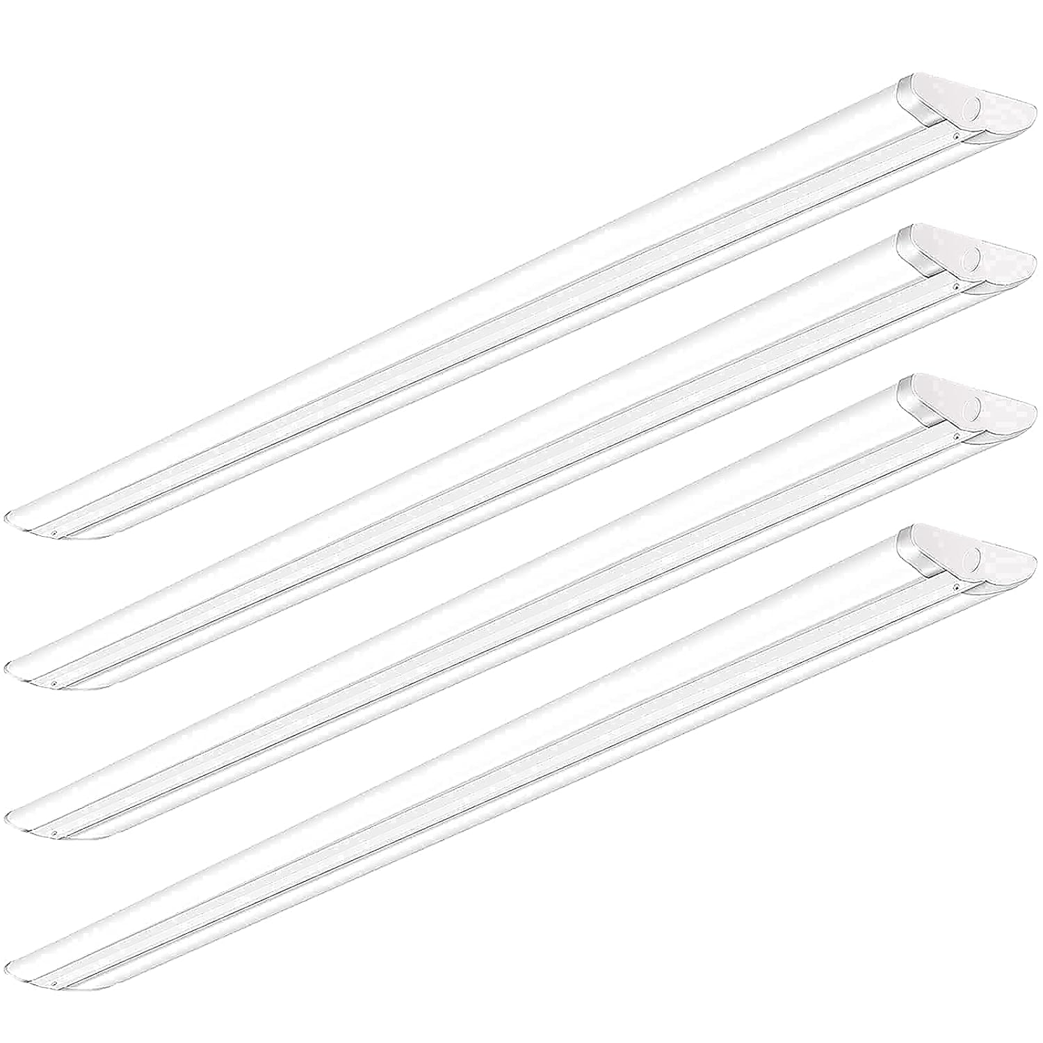 ANTLUX 110W 8FT LED Wraparound Ultra Slim Strip Lights, 12600LM, 5000K, 8 Foot LED Garage Shop Lights, Flush Mount Warehouse Office Ceiling Lighting Fixture, Fluorescent Tube Replacement, 2 Pack