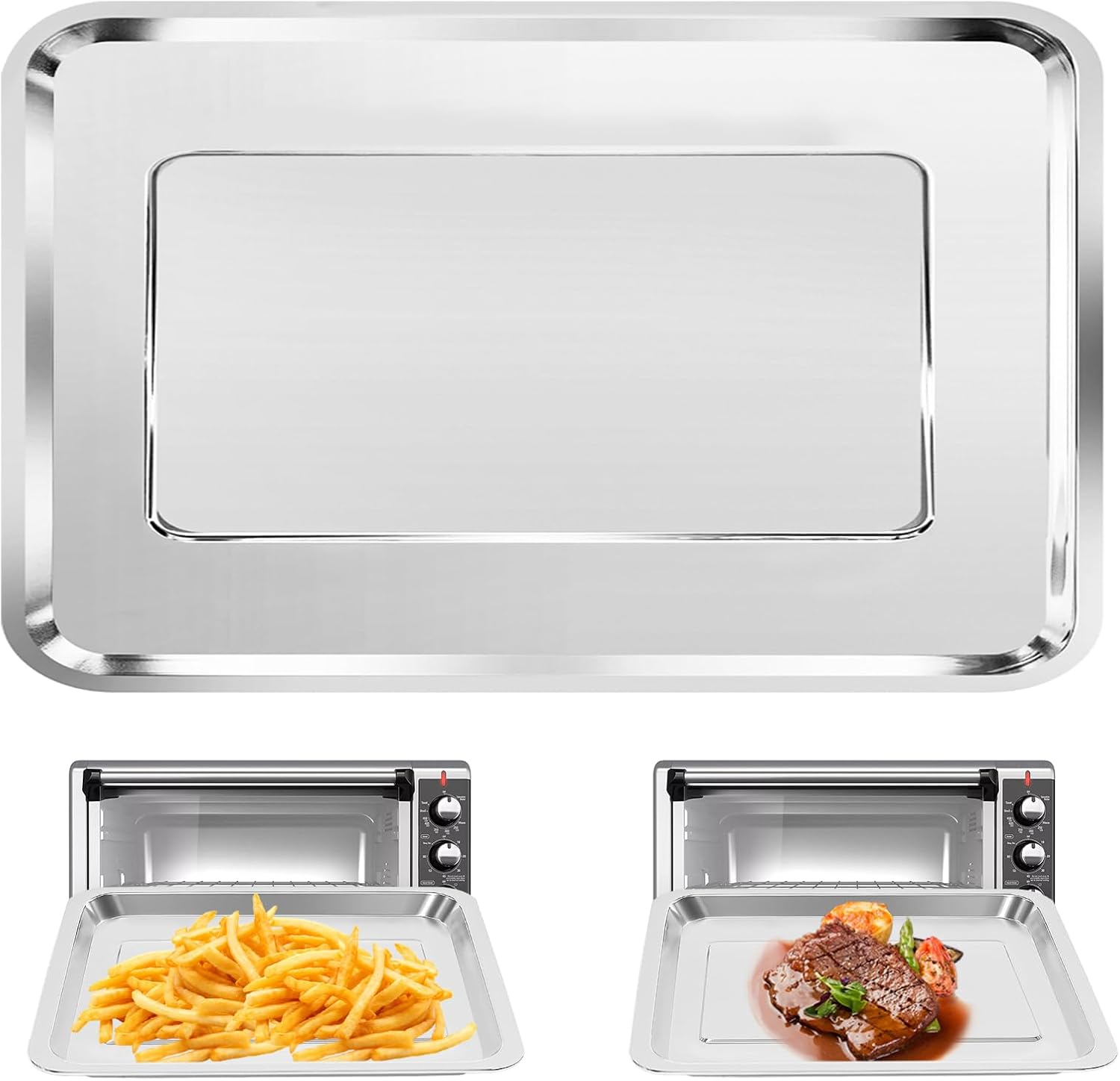 GCQ Air Fryer Wire Rack for 26 QT Extra Large Air Fryer, 12.5''*11.5'' Stainless Steel Air Fryer Accessories Roasting Steamer Grill Racks