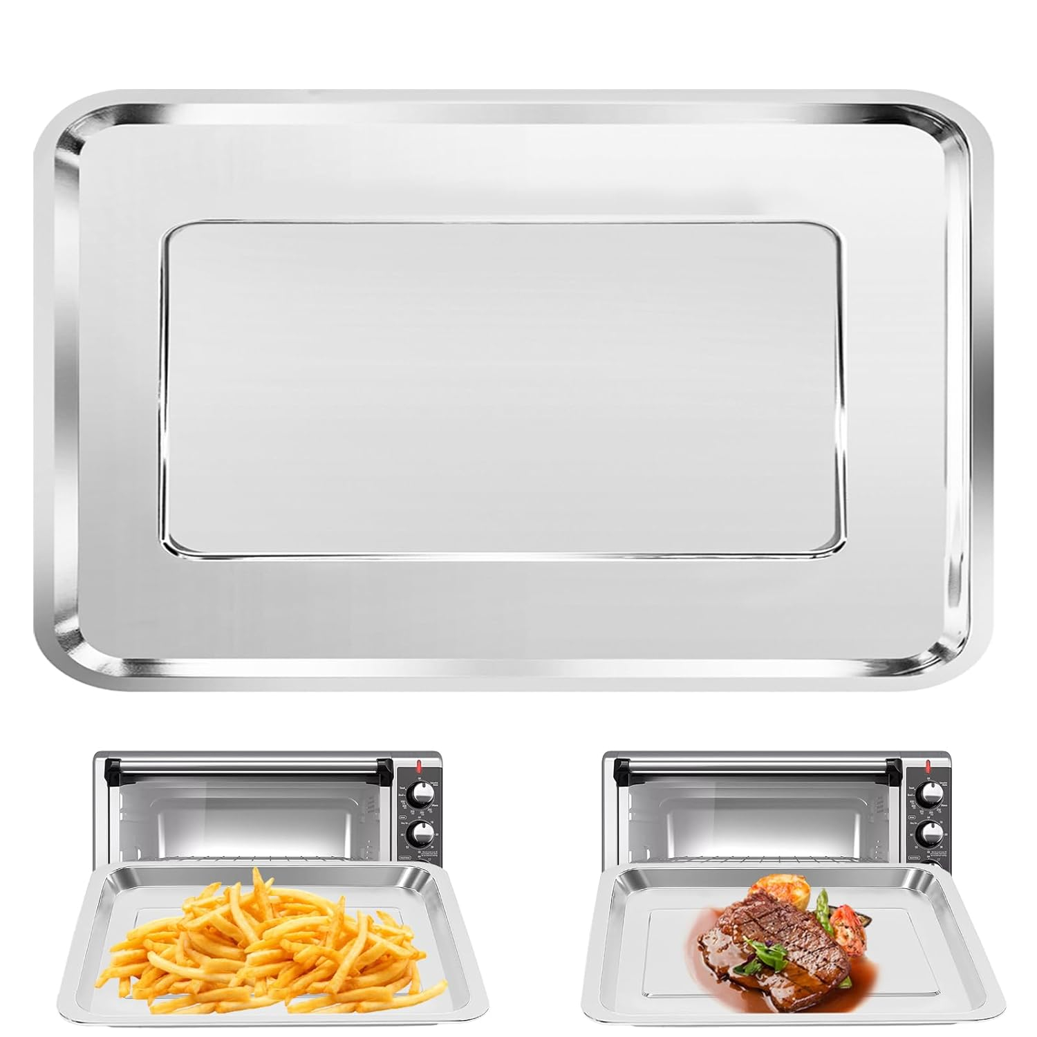 GCQ Air Fryer Wire Rack for 26 QT Extra Large Air Fryer, 12.5''*11.5'' Stainless Steel Air Fryer Accessories Roasting Steamer Grill Racks