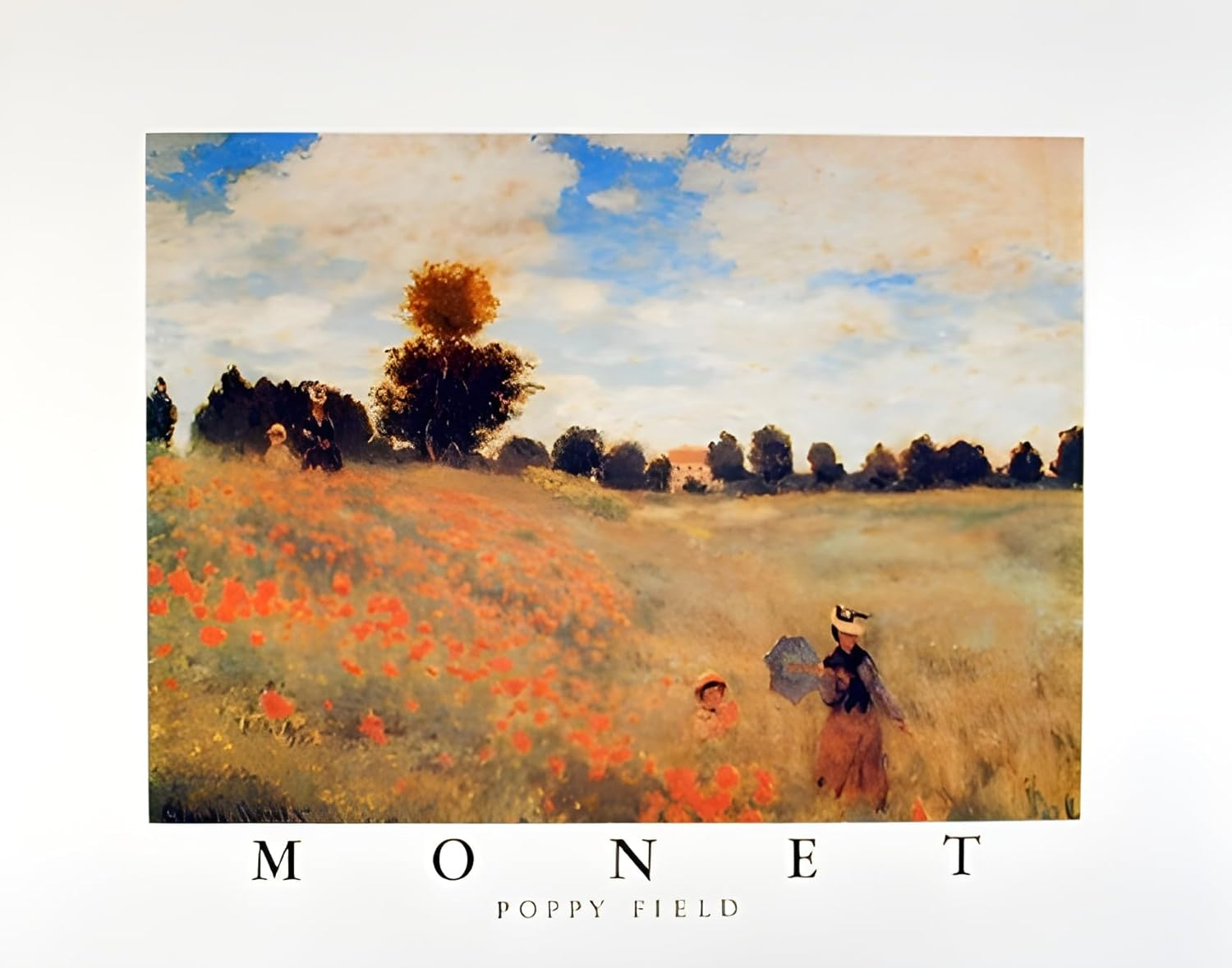 Stupell Industries The Poppy Field Monet Classic Painting Framed Wall Art by Claude Monet