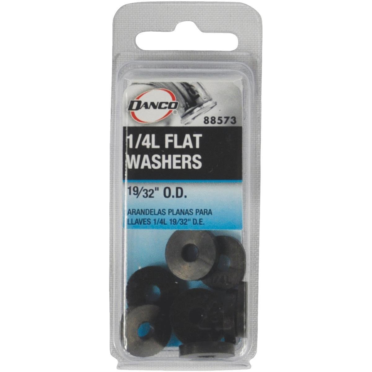 Danco 10-Pack Black Rubber Flat Faucet Washers