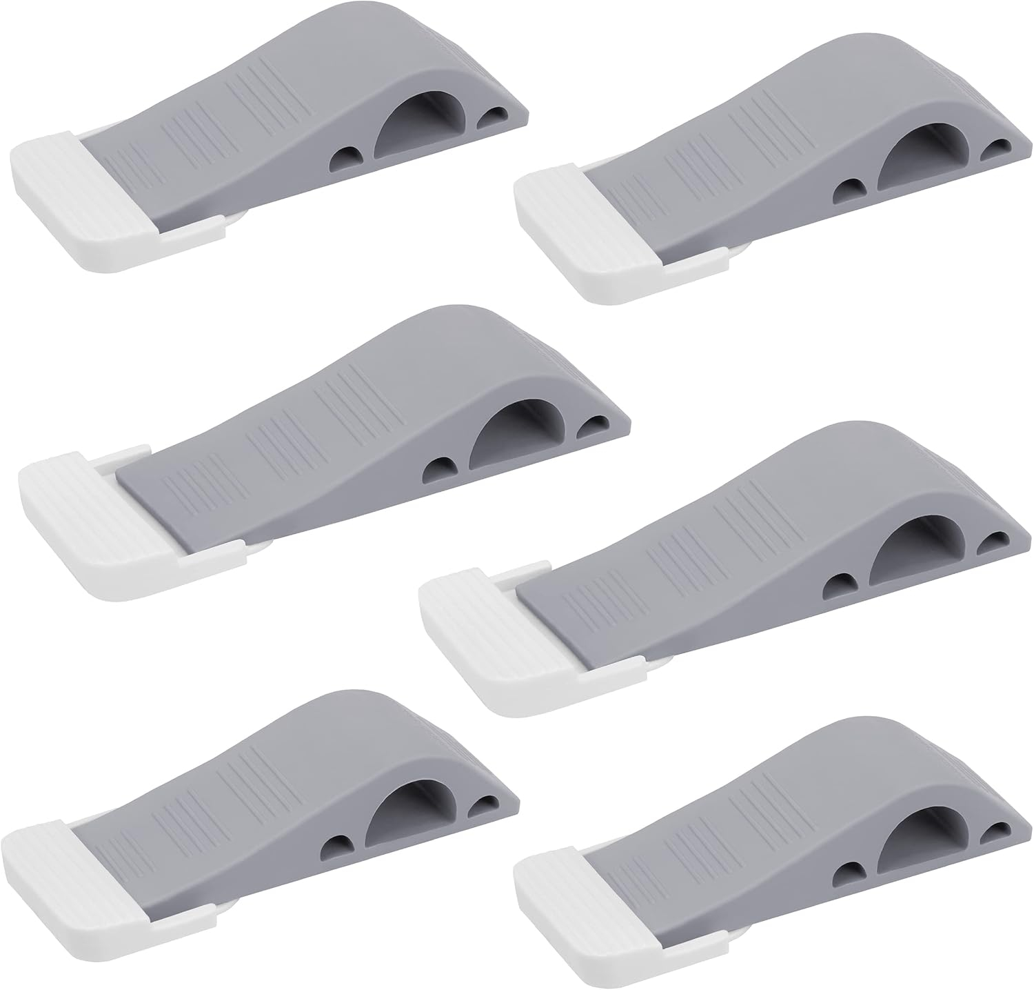 Gray Rubber Door Stopper Wedge Pack of 3