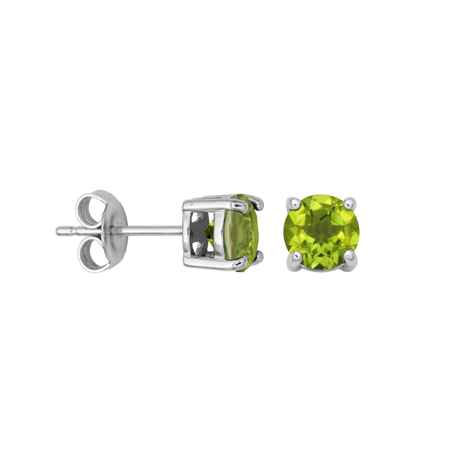 Amazon Essentials Sterling Silver Round Birthstone Stud Earrings (previously Amazon Collection)