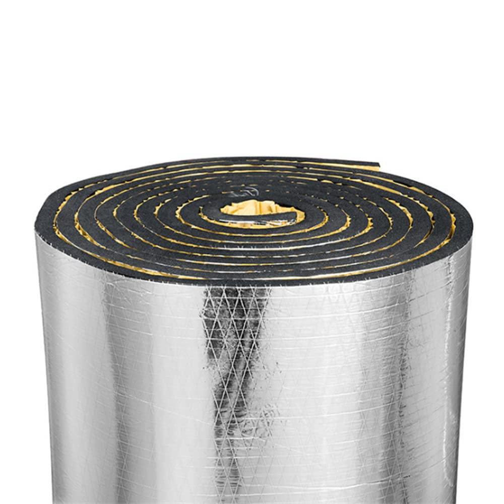 Car Heat Sound Deadening Insulation Mat, - 394 Mil 10.8 Sqft Automobile Sound Deadening & Heat Insulation Material for Auto Hood Engine Roof Door and Trunk,40 Inch x 40 Inch, Aluminum Foil Finish