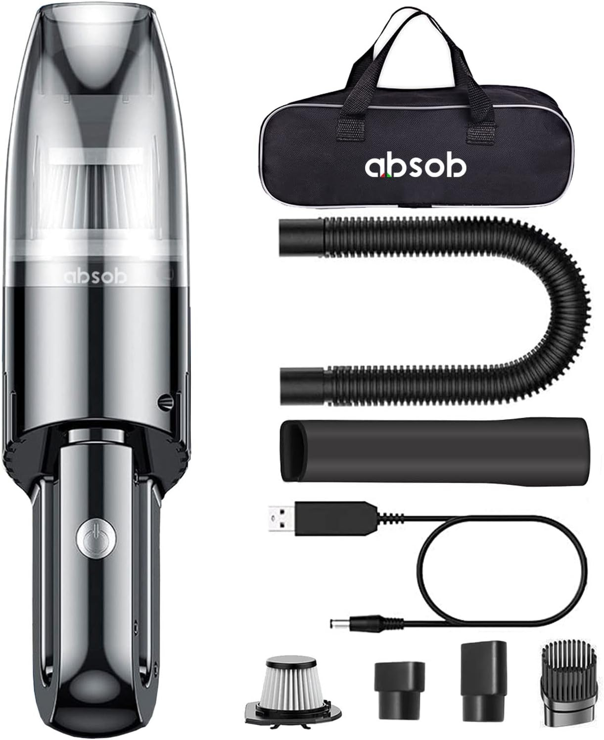 Handheld Vacuum Cleaner Cordless, Mini Portable Car Hand Vacuum Cleaner, Powerful Suction Hand Vac, Rechargeable Lightweight Handheld Vacuum for Home, Car, and Keyboard - USB Charging