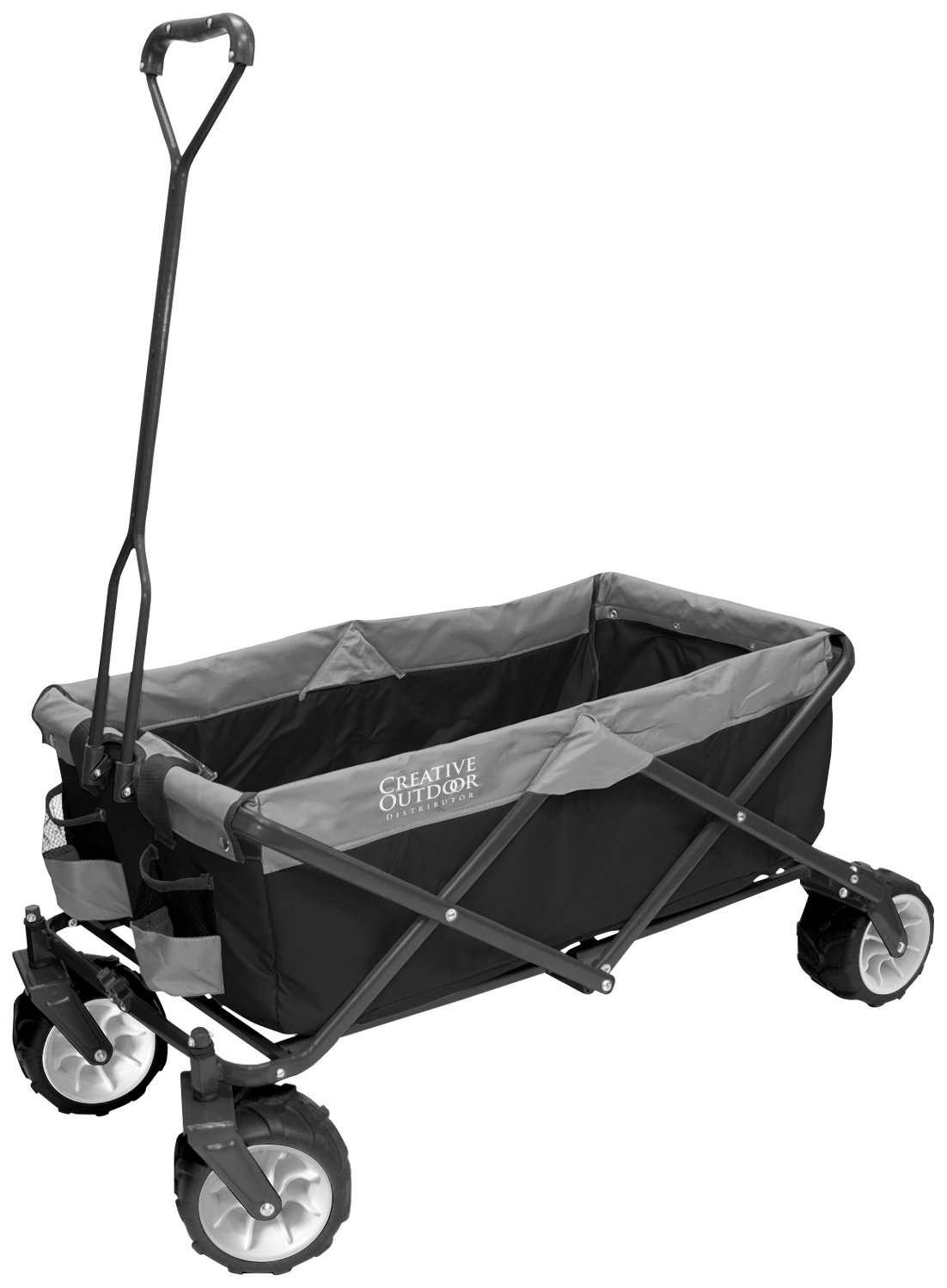 Wagonsrus Creative Outdoor Collapsible Folding Wagon, All-Terrain, Black
