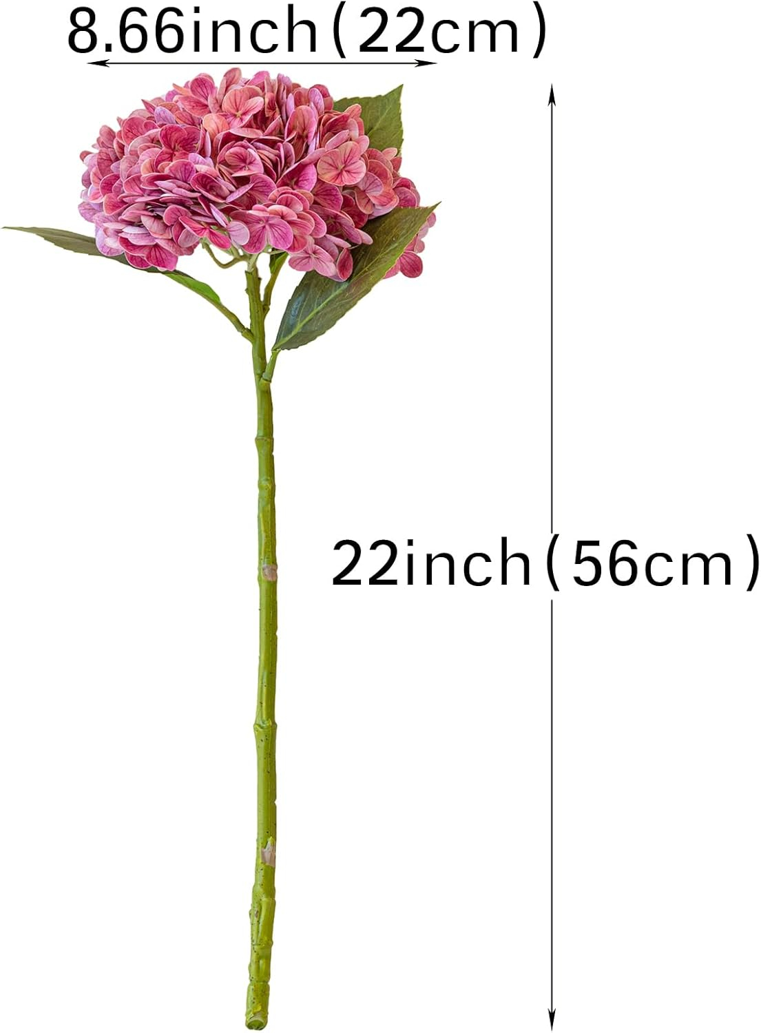 Real Touch Pink Artificial Hydrangea Bouquet for Office Decor