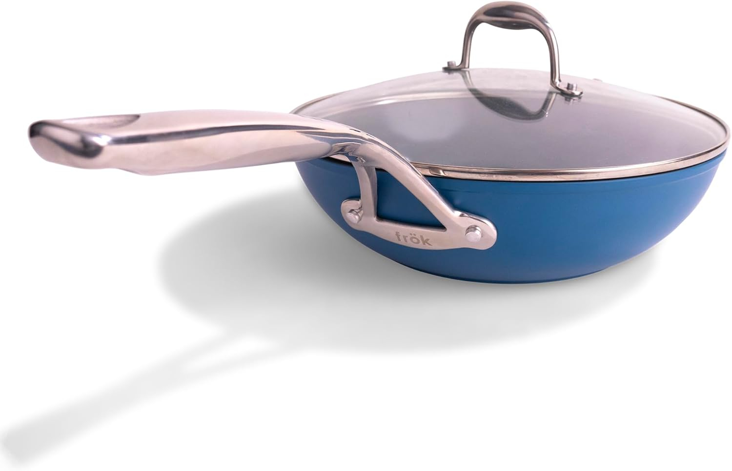 frök Frök Non-Stick Fry Pan Meets Wok With Lid, 11-Inch, Black & Silver