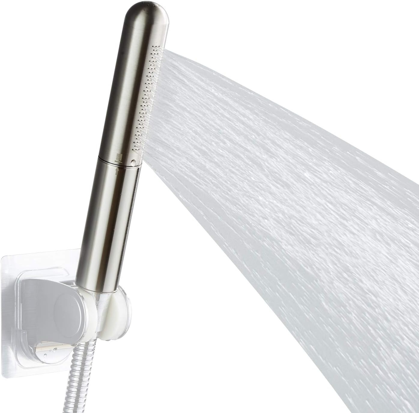 Shower Head Handheld Solid Copper Bathroom showerhead High pressure wand hand-held Sprayer (brush nickel)