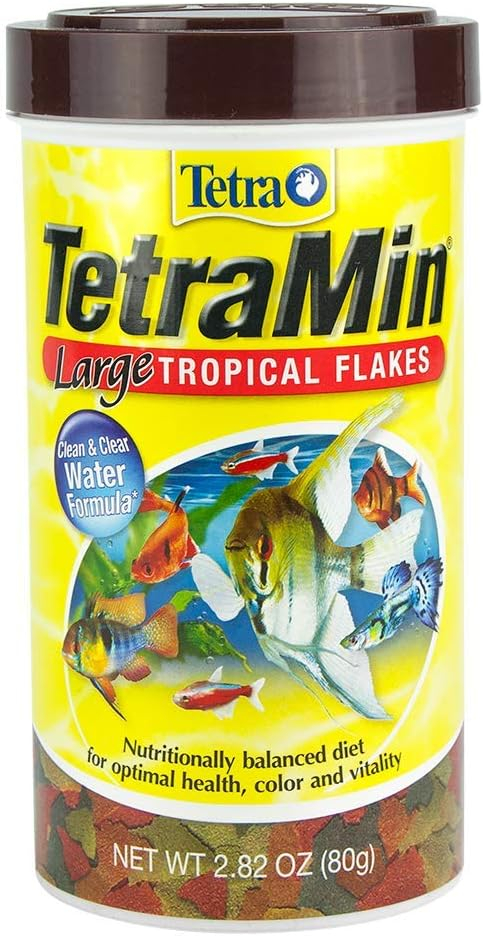 Tetra TetraMin XL Tropical Flakes, Nutritionally Balanced Fish Food, 2.82 oz