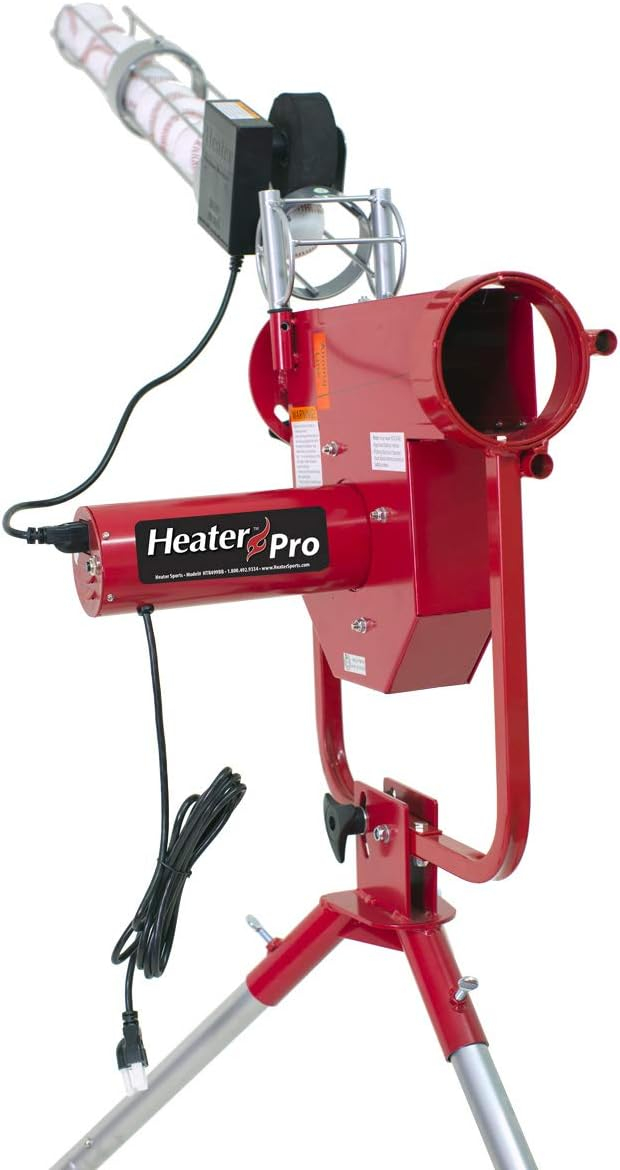 Heater Pro Curve Pitching Machine with BONUS Ball Feeder
