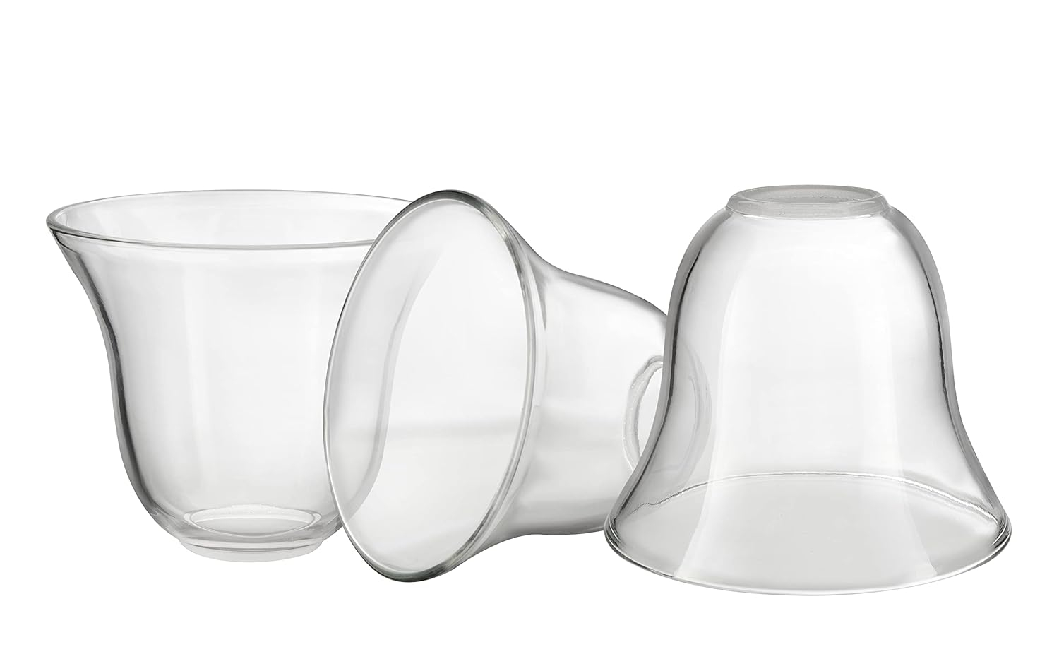 Aspen Creative 23625-60-3, Clear Glass Shade For Lighting Fixture/Vanity Light/Wall Light, Size: 5-3/8" D x 4-3/4" H, 3Pcs/Pack