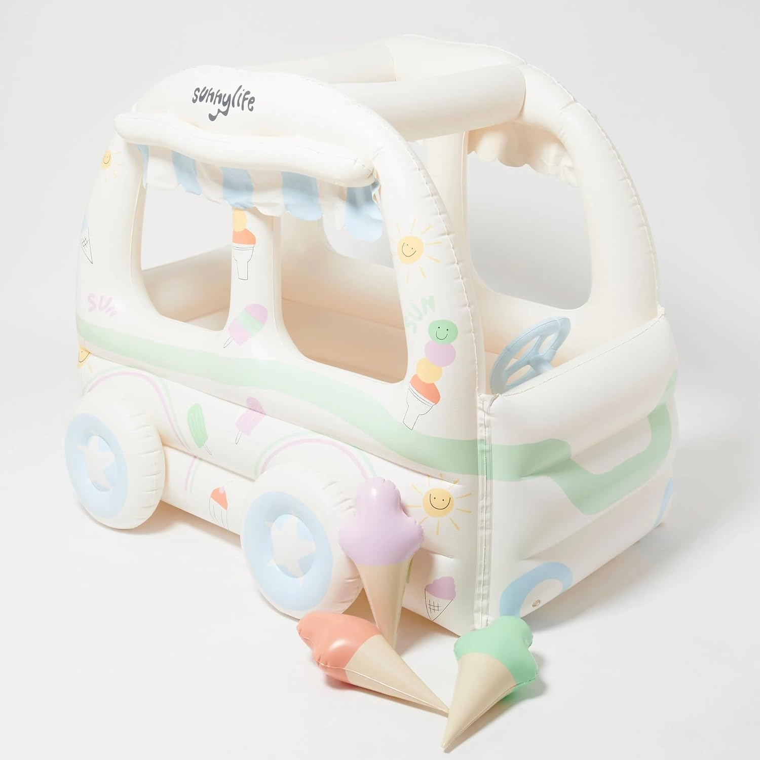 SunnyLife Inflatable Multi-Color Playhouse with Ice Creams