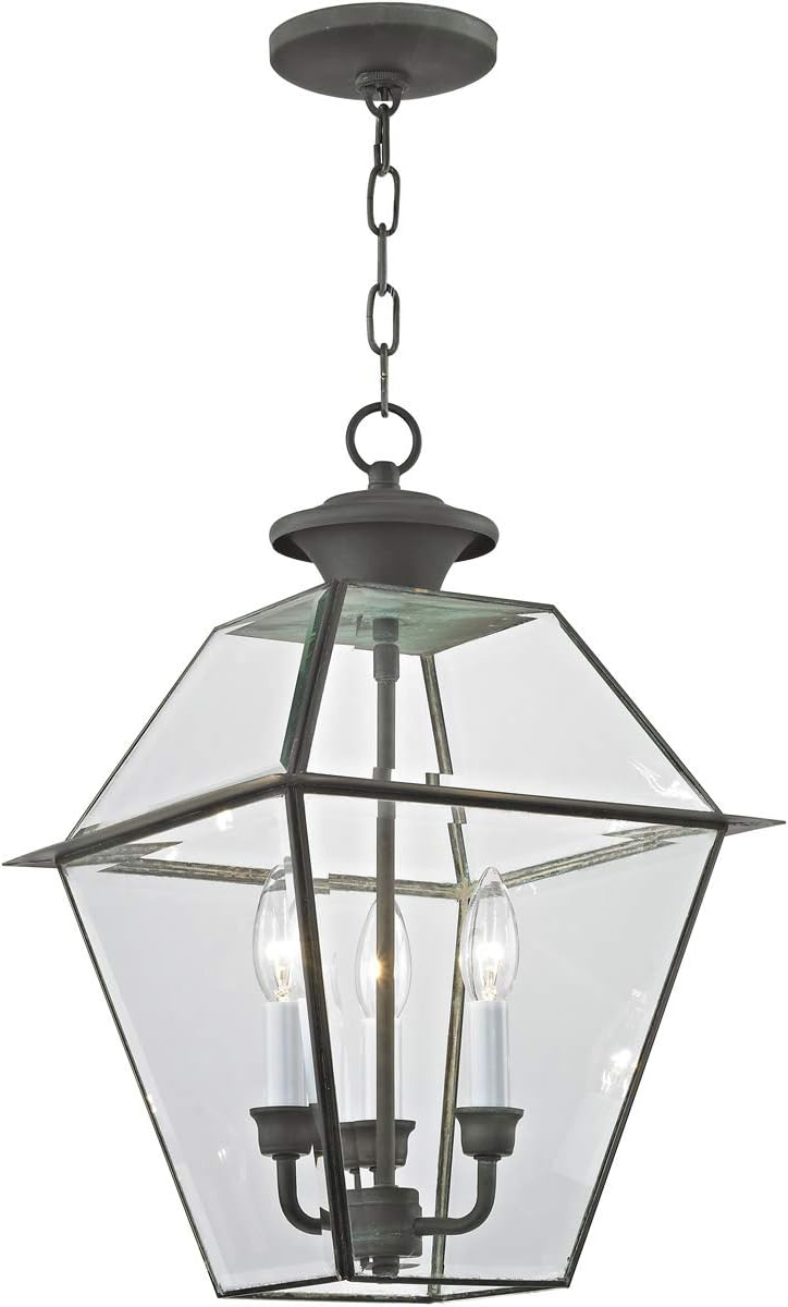 Livex Lighting Westover 3 Light Outdoor Chain Lantern