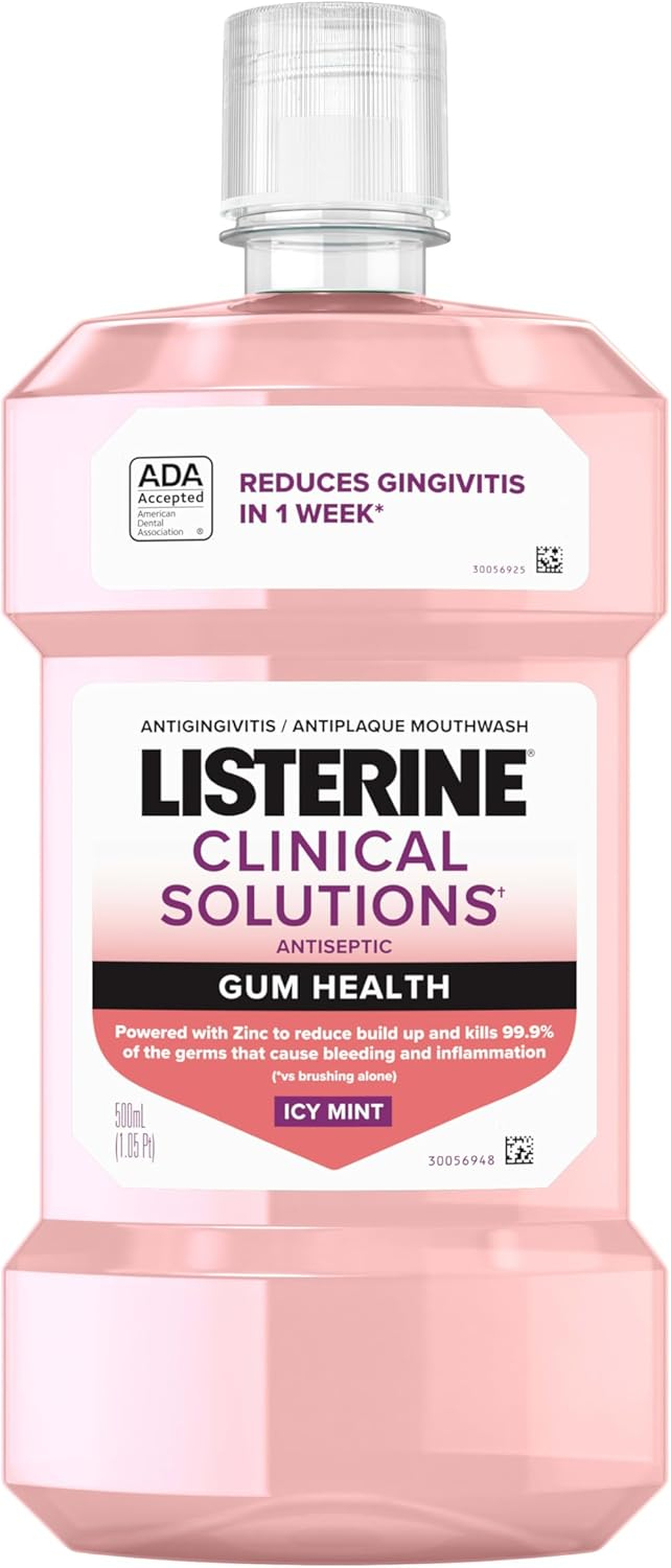 Listerine Clinical Solutions Gum Health Antiseptic Mouthwash Oral Care, 500 mL