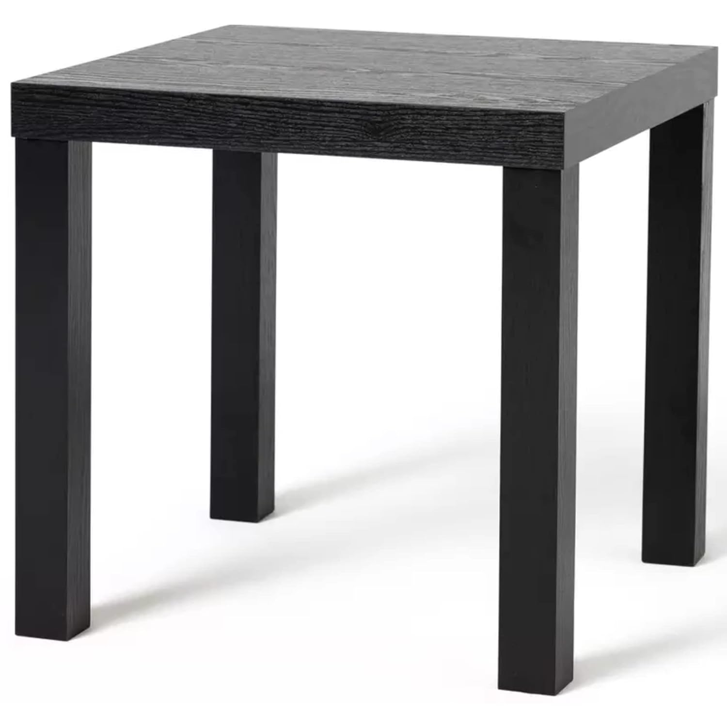 End Side Table with Classic Design, Bed Side Table, End Table, Light Weight Easy Assemble, Small Square Table for Office, Living Room, Black, 21 5/8" x 21 5/8" x 17 3/4"