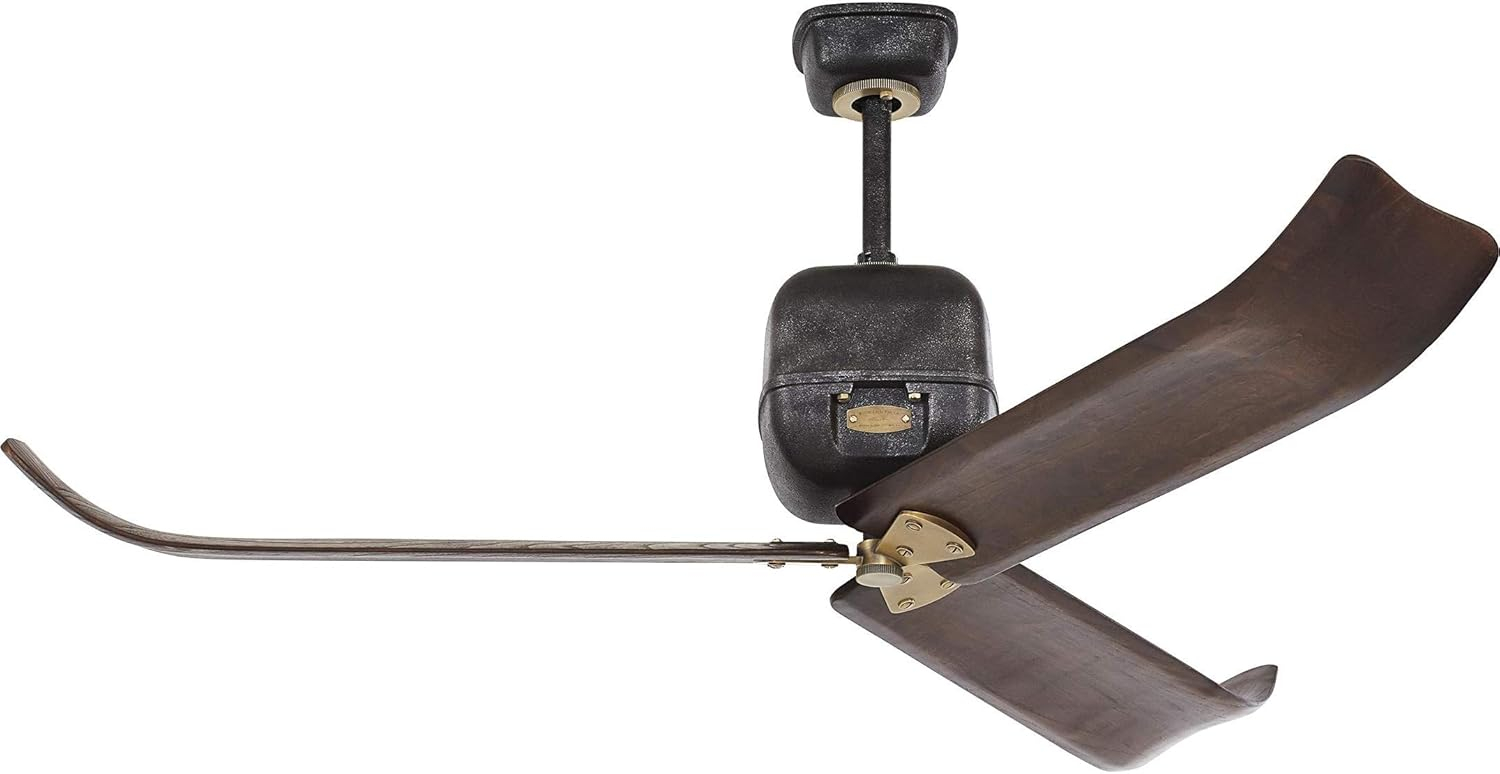 Antique Iron and Dark Walnut 60" Energy Star Ceiling Fan with Remote