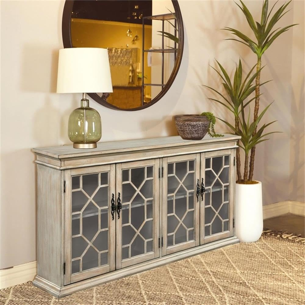 Coaster Company Glass Door Accent Cabinet, Brown
