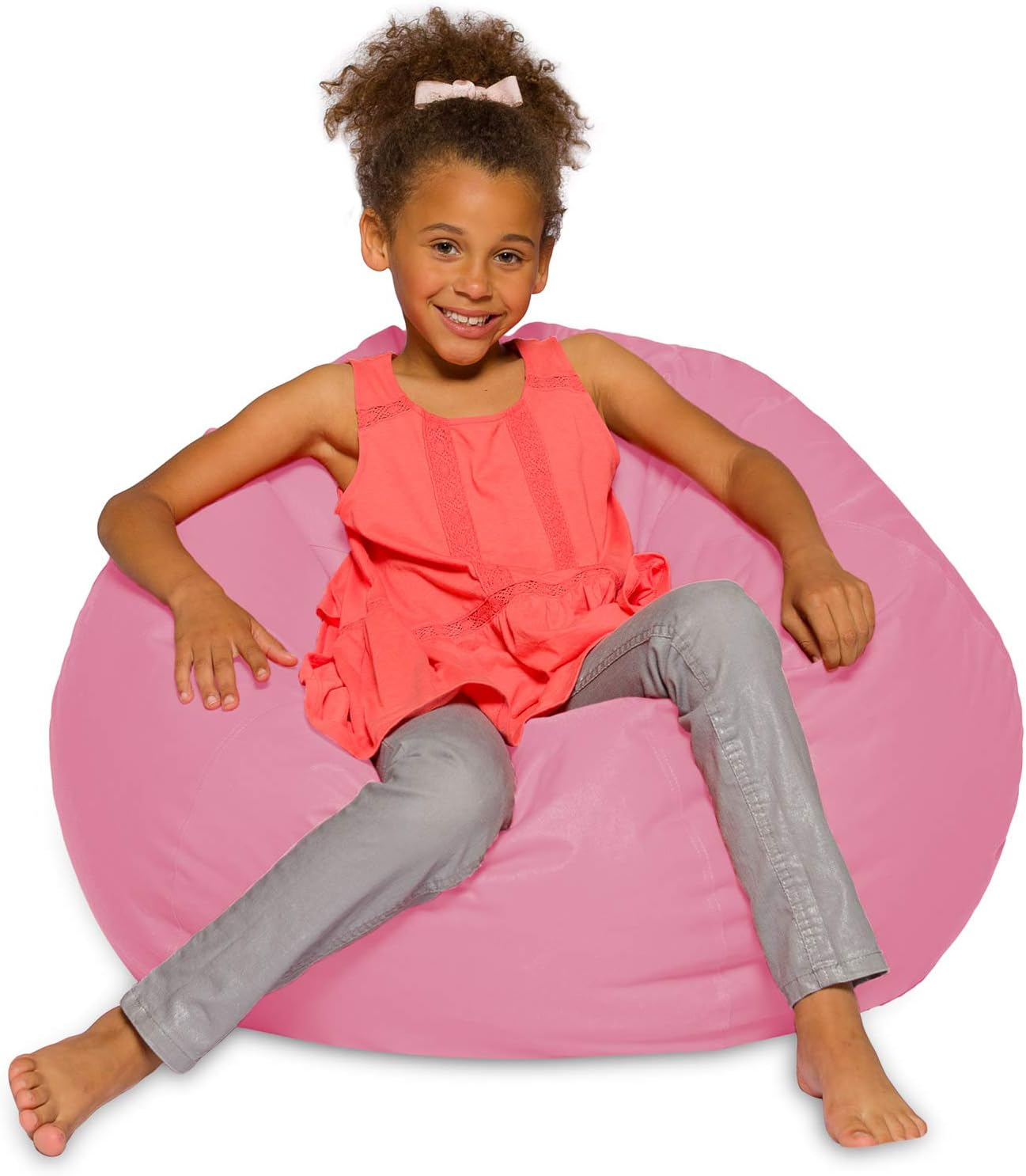 Posh Creations Bean Bag Chair, Soft Lounger, Kids, 3 ft, Pink