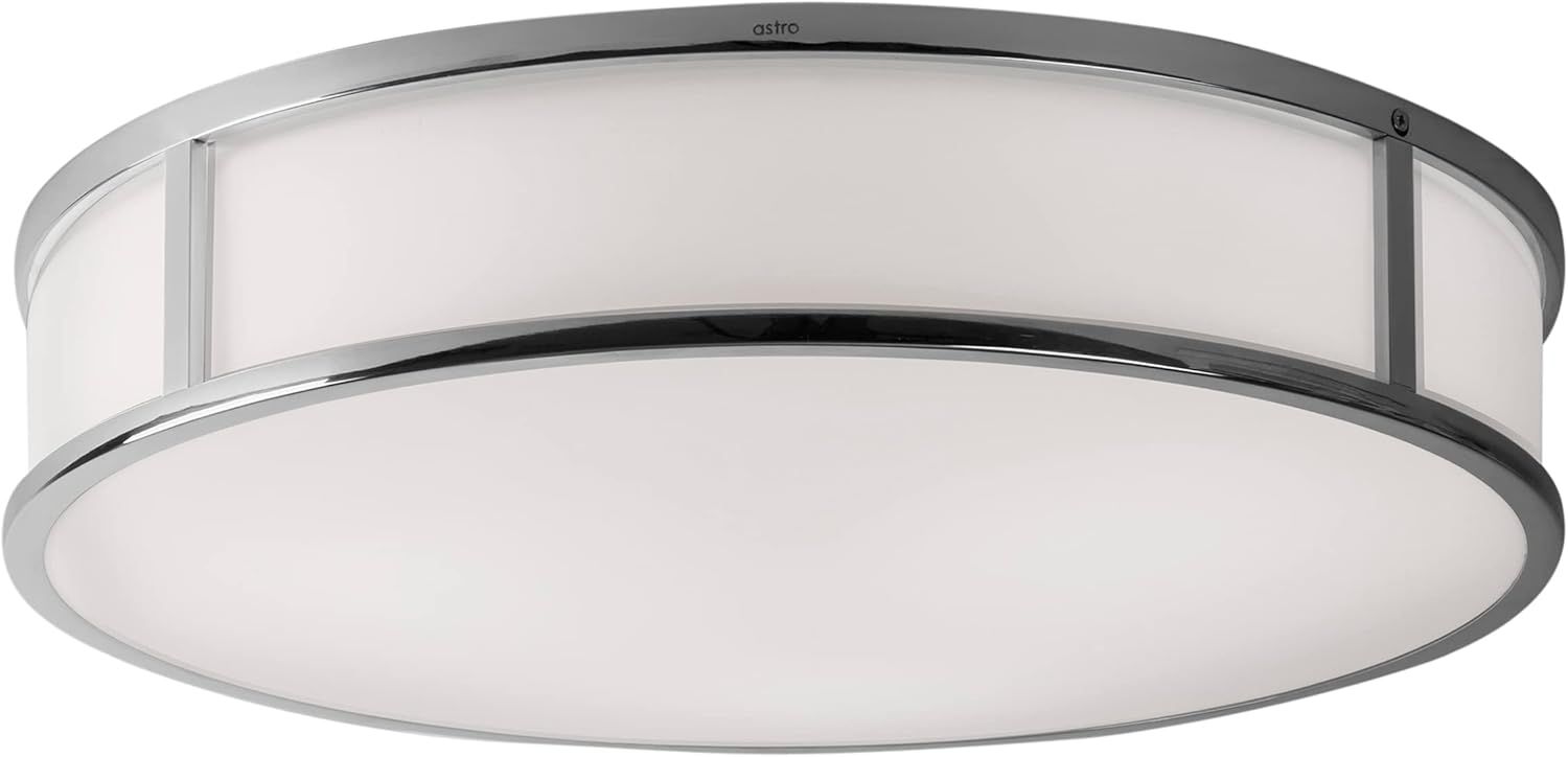 Elegant Square Polished Chrome Ceiling Light with Frosted Glass