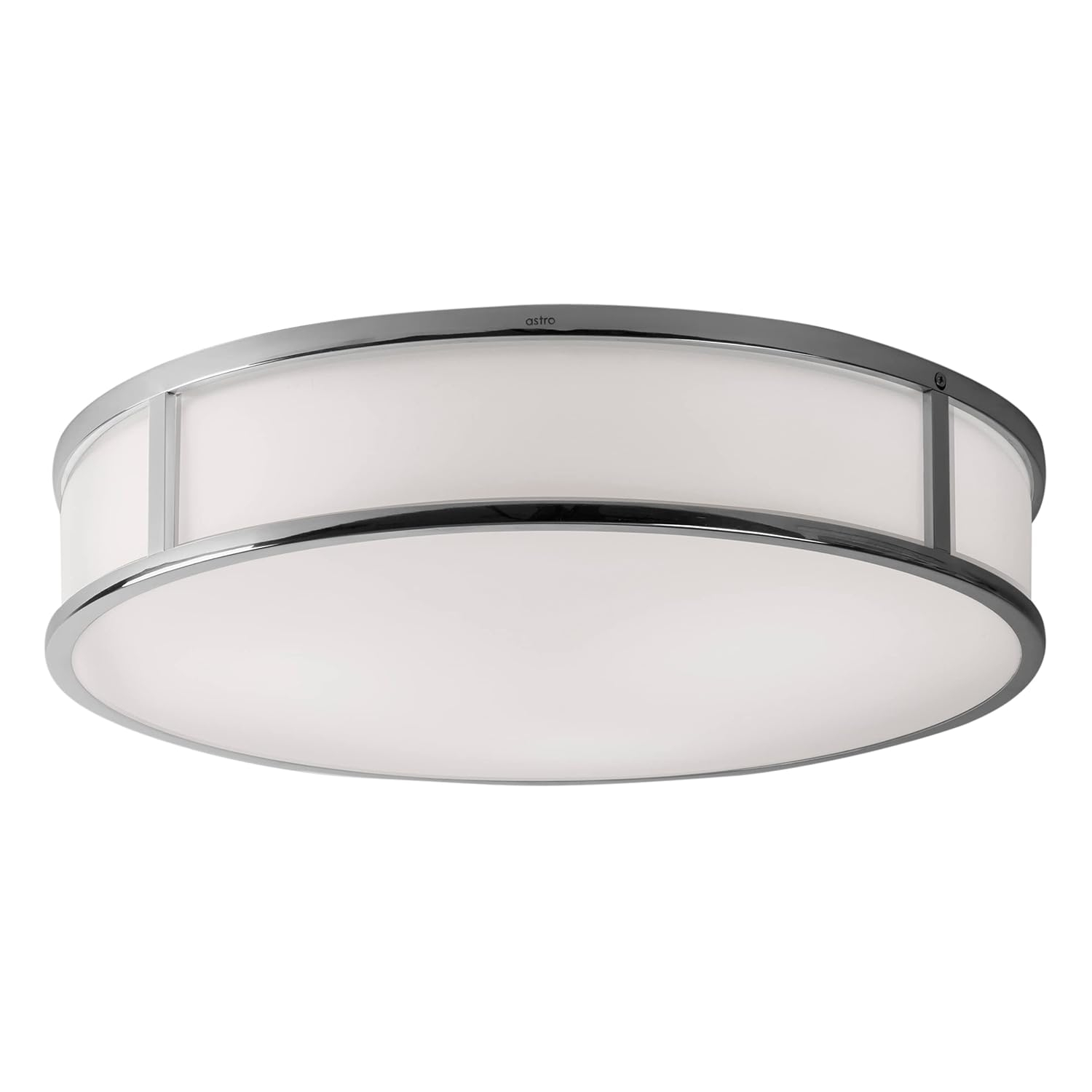 Elegant Square Polished Chrome Ceiling Light with Frosted Glass