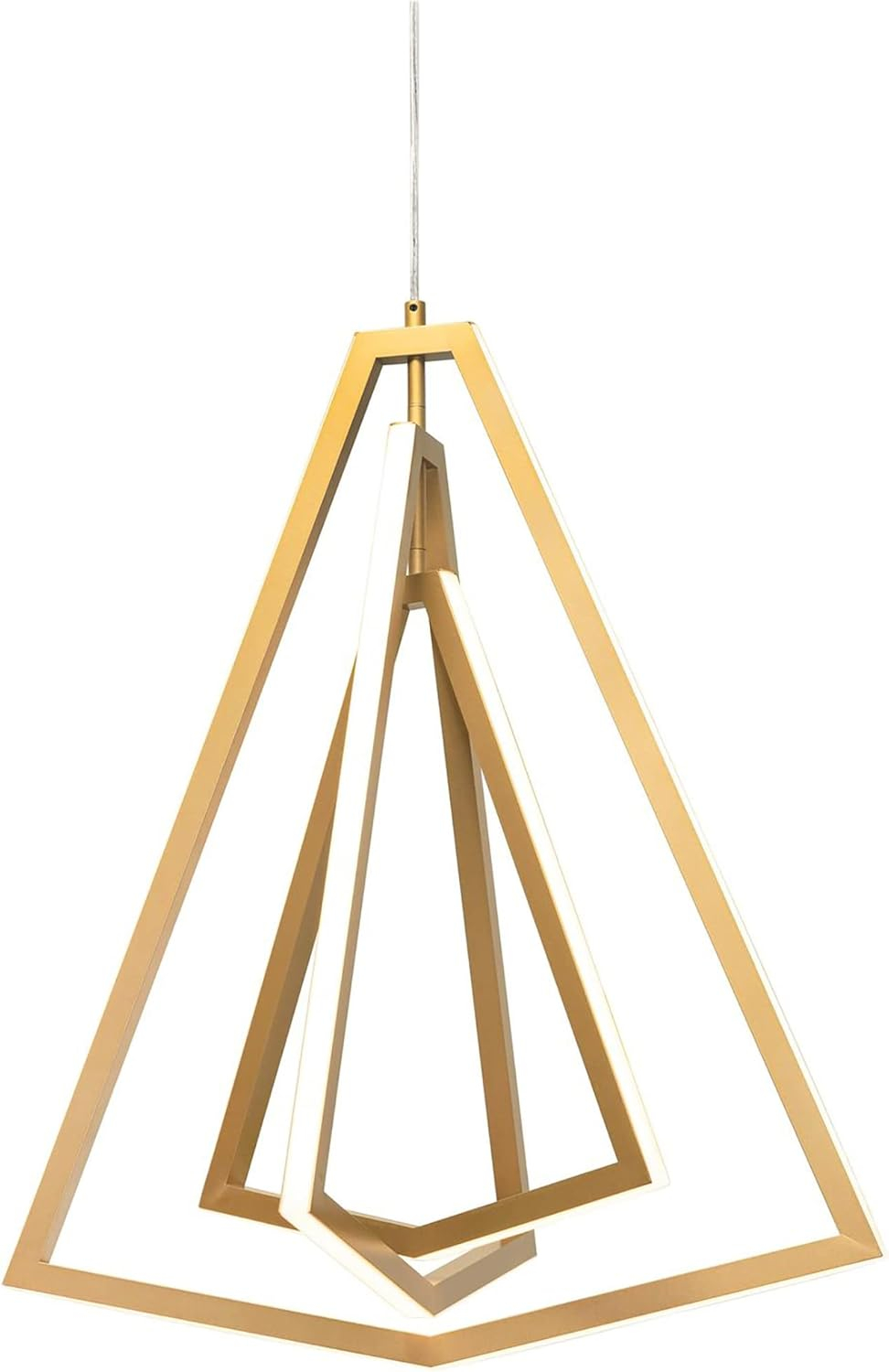 Afx Gnap27l30d1 Gianna 24" Wide Led Pendant - Gold