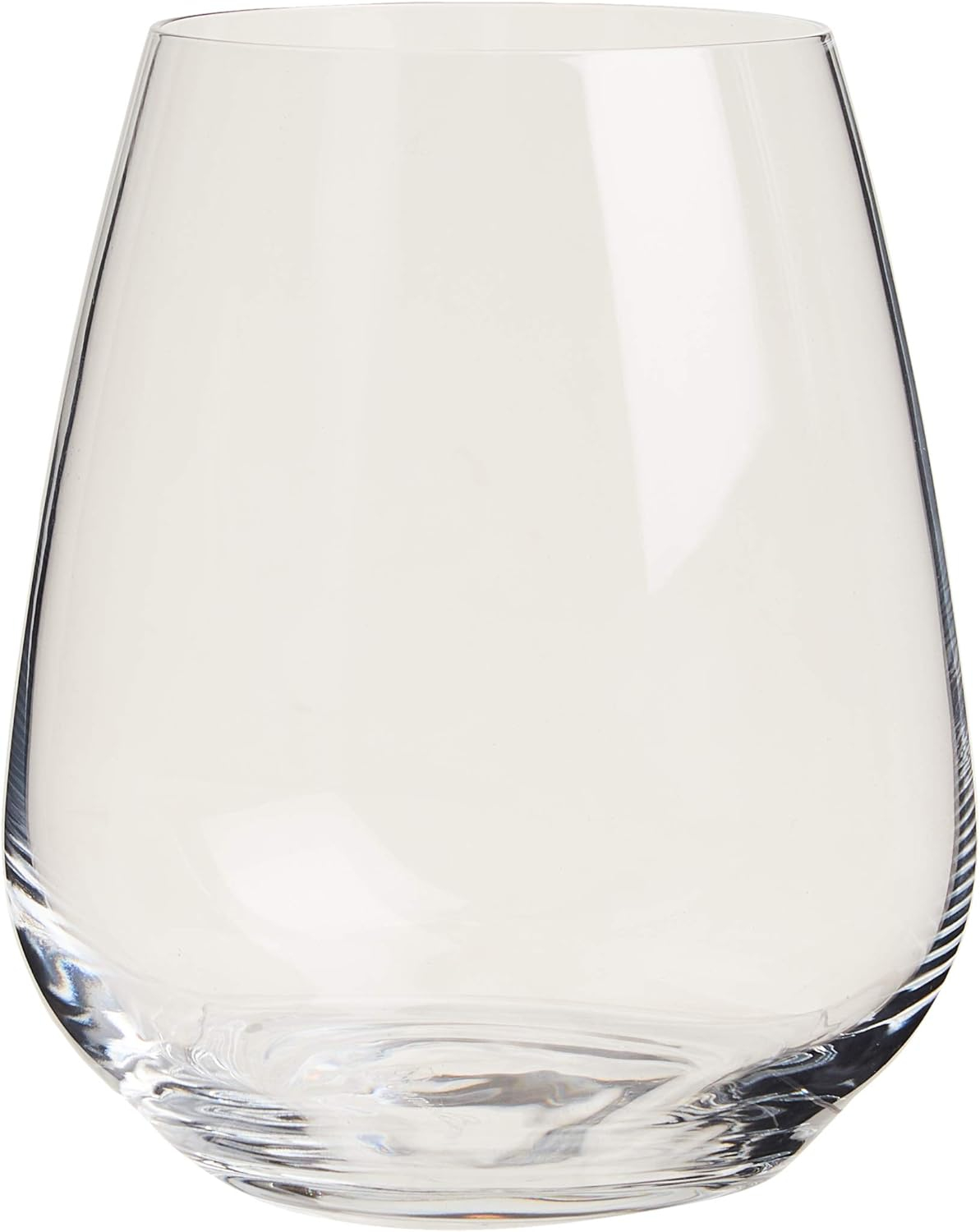 Luigi Bormioli Clear Lead-Free Crystal Stemless Wine Glasses, Set of 6