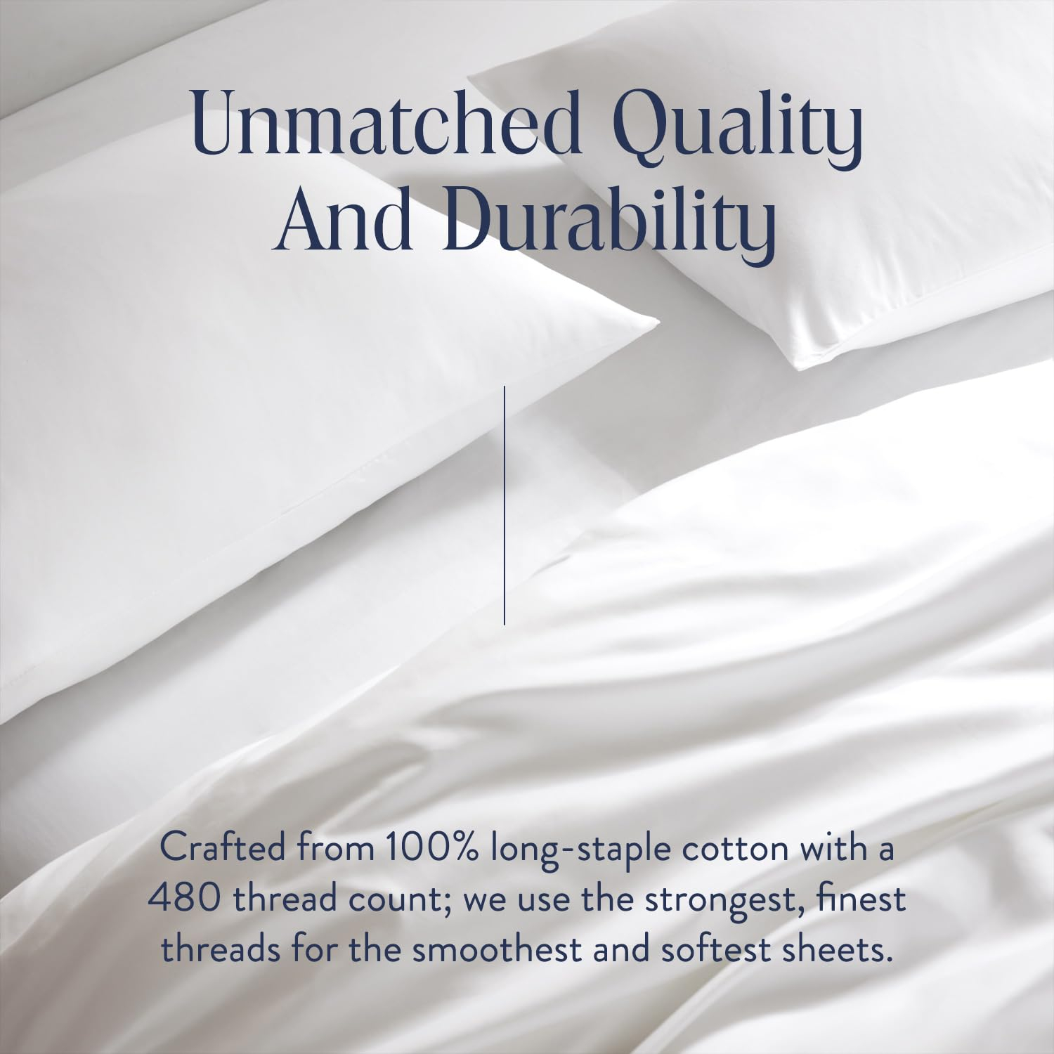 Brooklinen Luxury Sateen 4 Piece King Size Sheets Set in White - 100% Cotton Sateen Sheets - 1 Fitted Sheet, 1 Flat Sheet, 2 Pillowcases